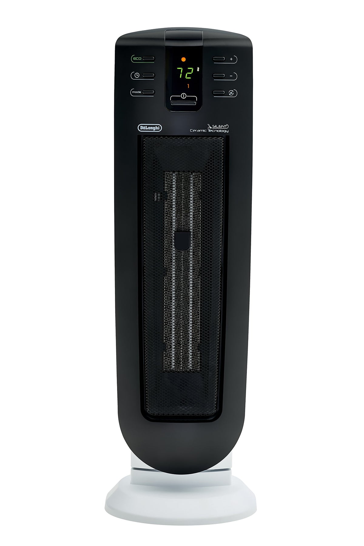 Delonghi Ceramic Tower Space Heater, Portable Quiet 1500 Electric Space Heater For Indoor Use, Timer, Remote, Eco Energy Efficie