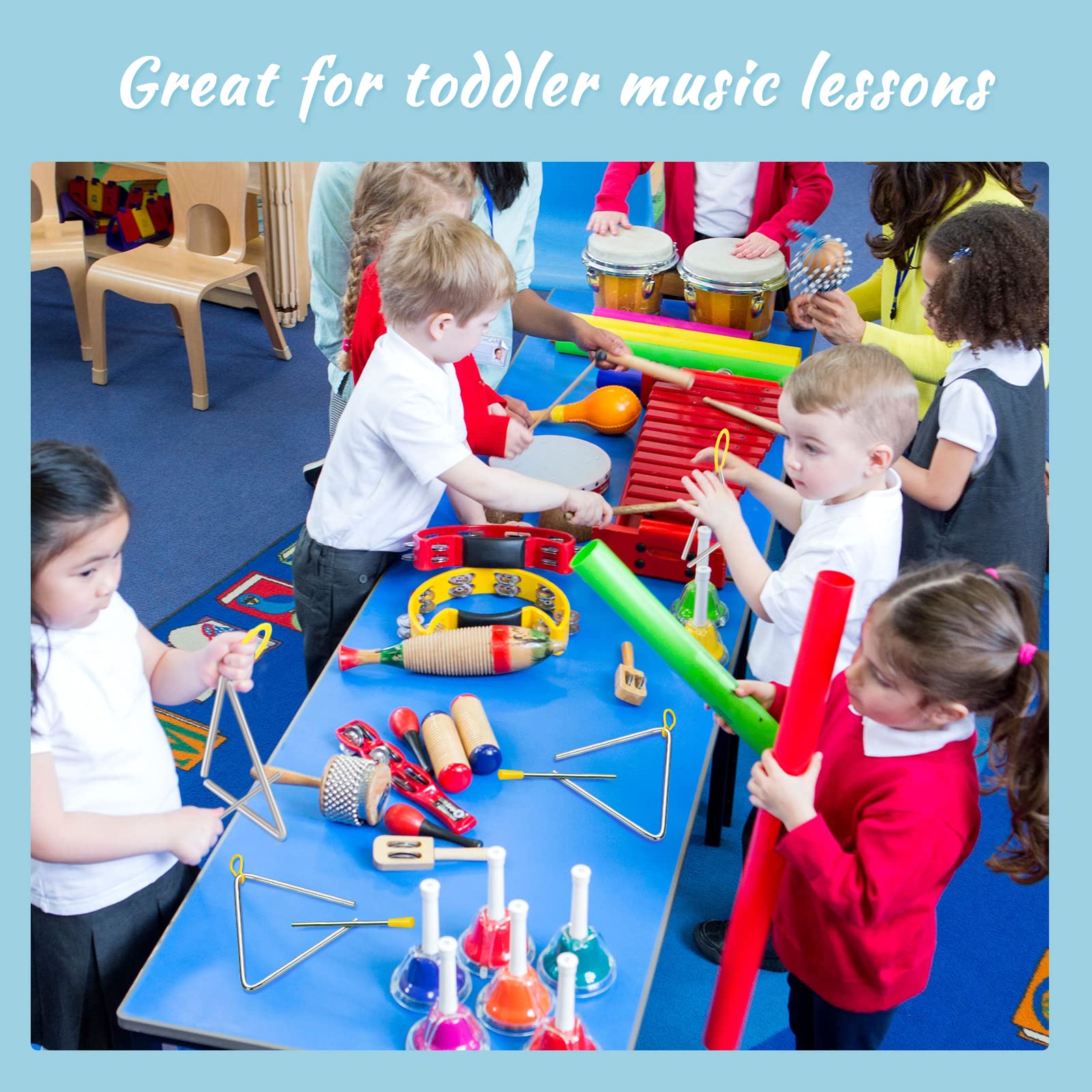 20 Pcs 6 Inch Steel Triangle Instrument Percussion Instrument Musical Instruments Hand Percussion Triangles Rhythm Triangle Inst