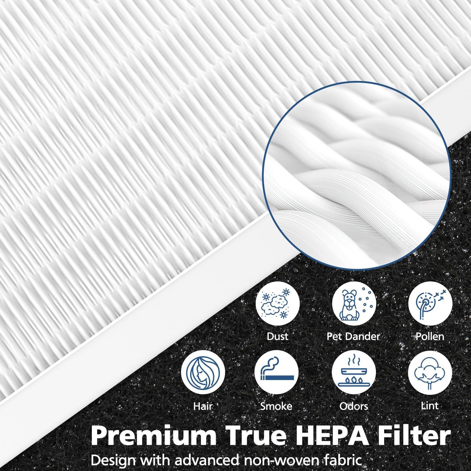 6 Pack Hrf R3 Hepa Replacement Fil Ter R Compatible With Honeywell Hpa300, Hpa200, Hpa100, Hpa090 Series And Hpa5300
