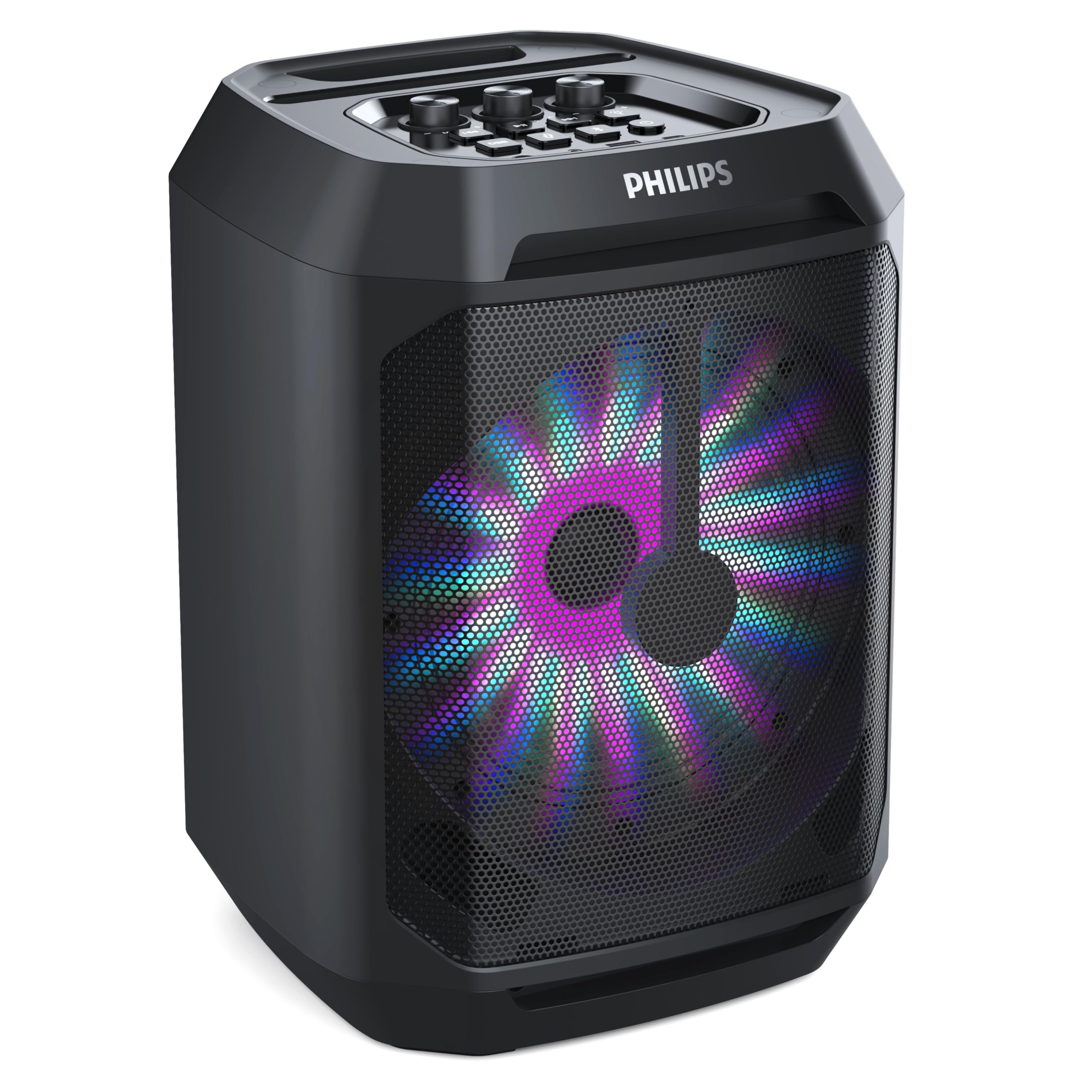 Philips Party Speakers Bluetooth Wireless, Portable Bluetooth Party Speaker With Bass Boost, Lights, Mic Input   Karaoke Speaker