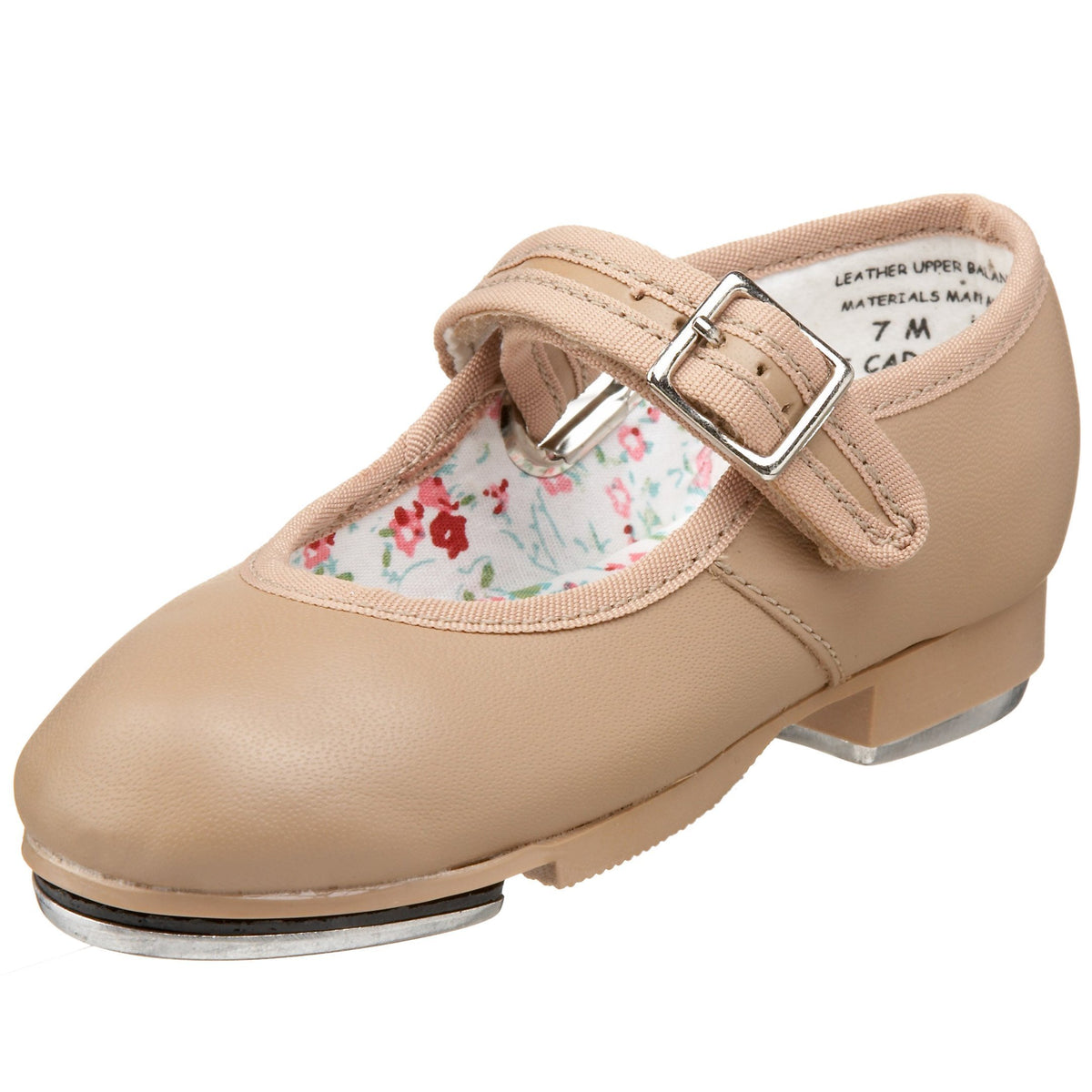 Capezio Girls 3800 Tap Shoe Mary Jane Flats, Caramel, 15 Wide Little Kid Us