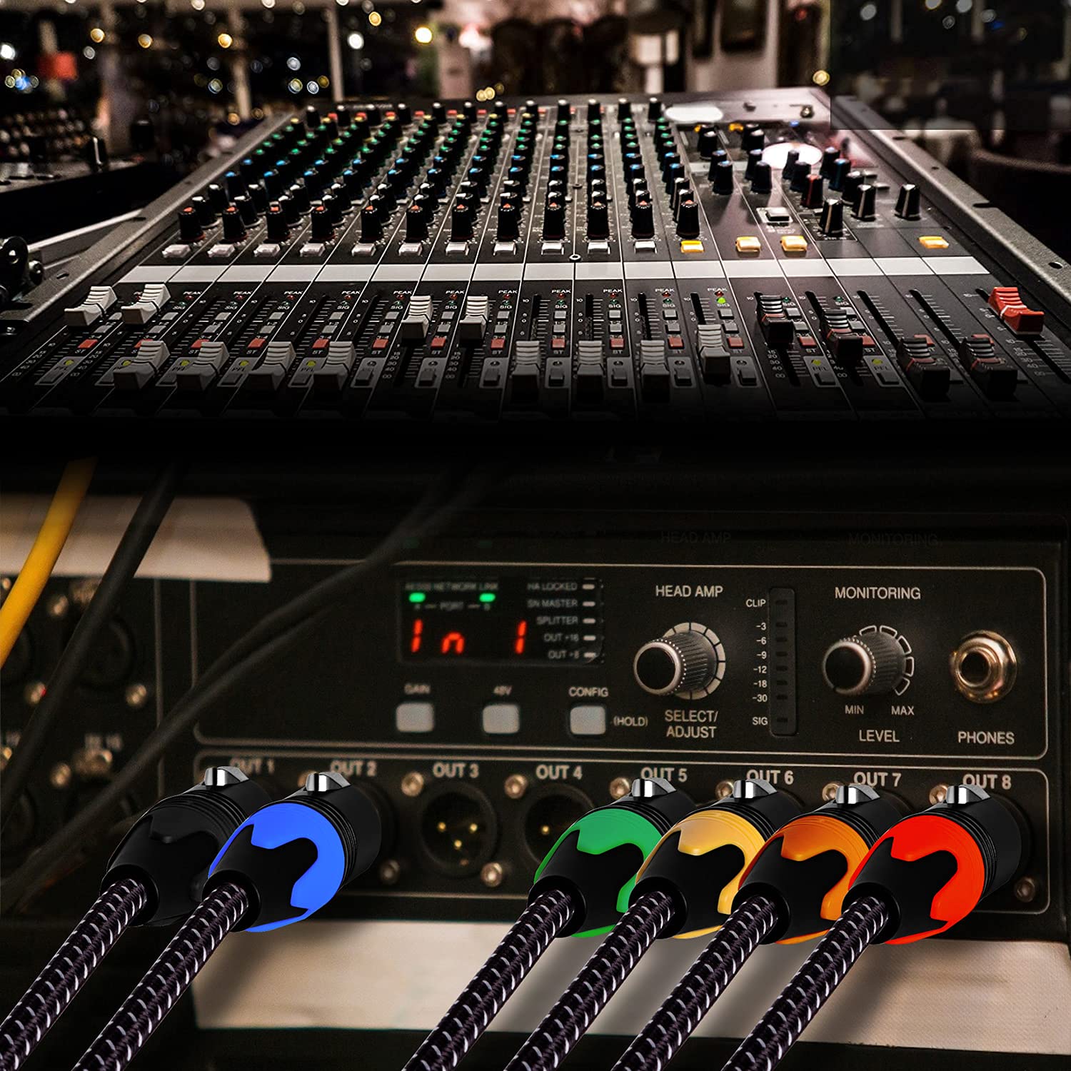 Mikiz Xlr Cables 35Ft 6 Packs   Xlr Microphone Cable Braided With 3 Pin Xlr Male To Female Patch Cables