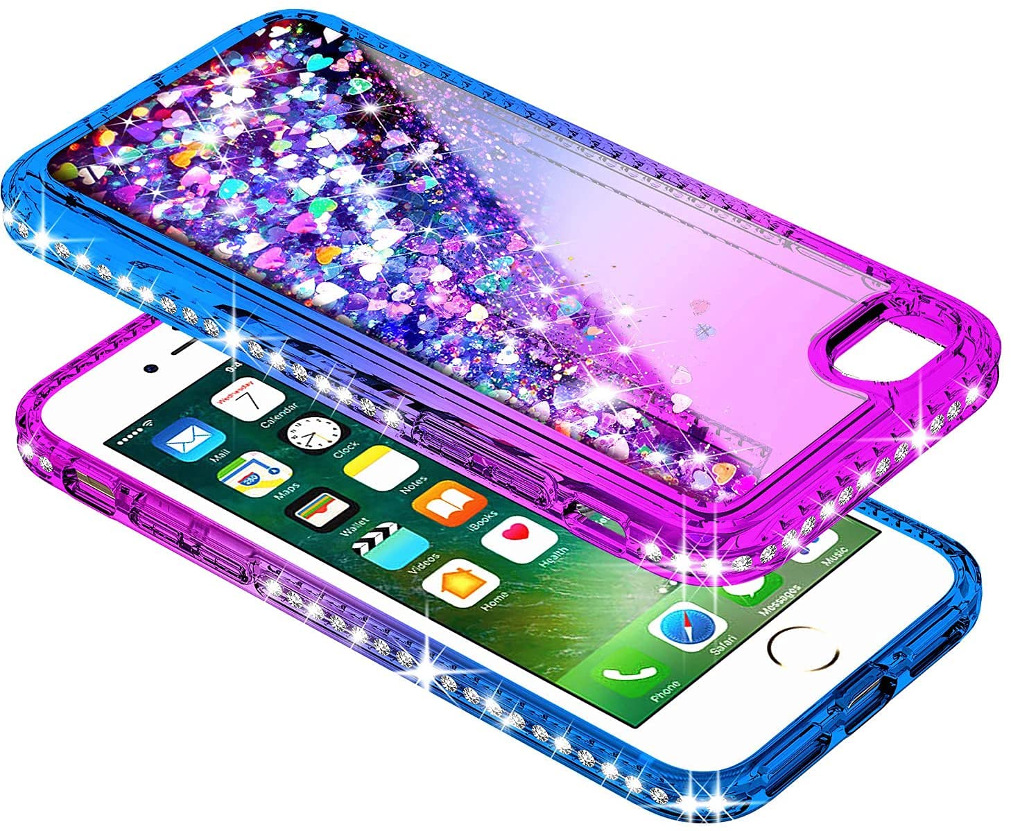 Ngb Compatible For Iphone 6 6S 7 8 Case, Iphone Se 3 2022/Iphone Se 2 2020 Case With Tempered Glass Screen Protector, Ring Holde