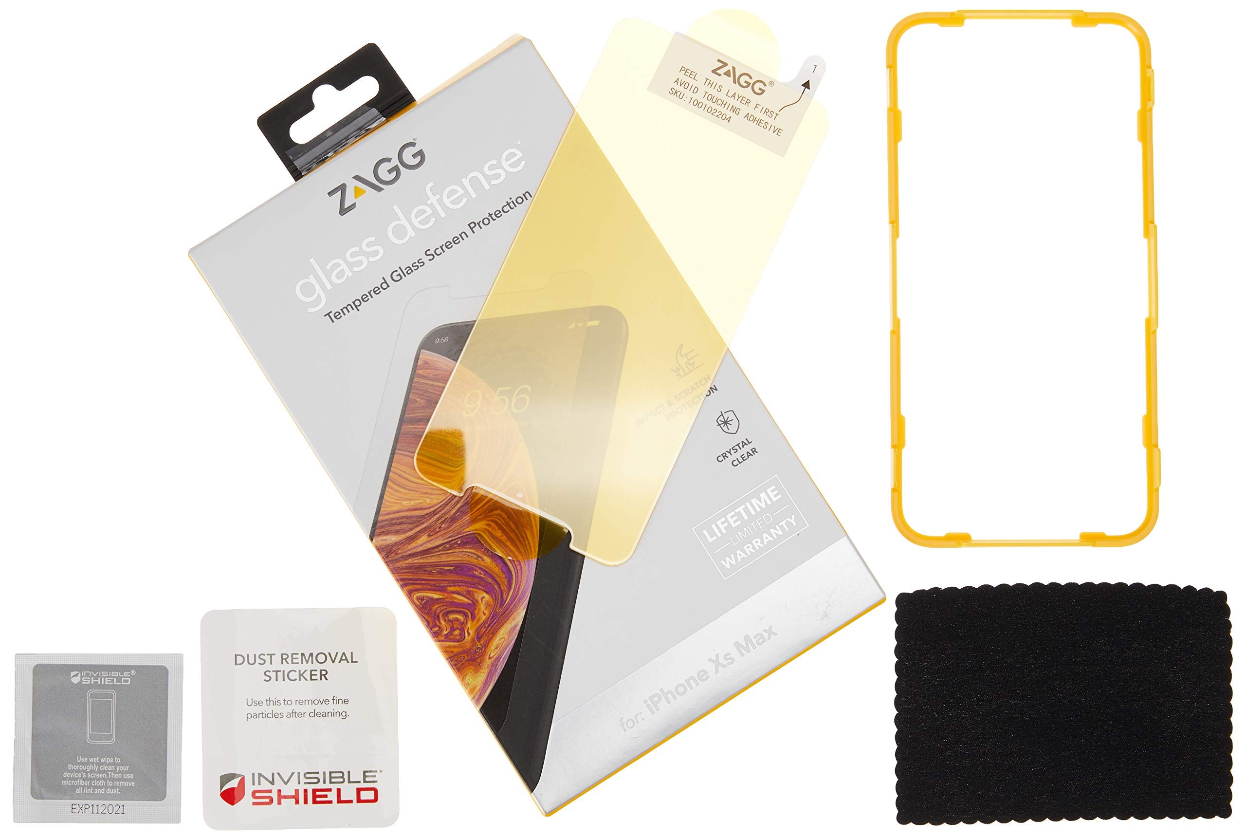 Zagg Invisibleshield Glass Defense - Lightwieght Tempered Glass Screen Protector - Made For Apple Iphone Xs Max - Case Friendly,