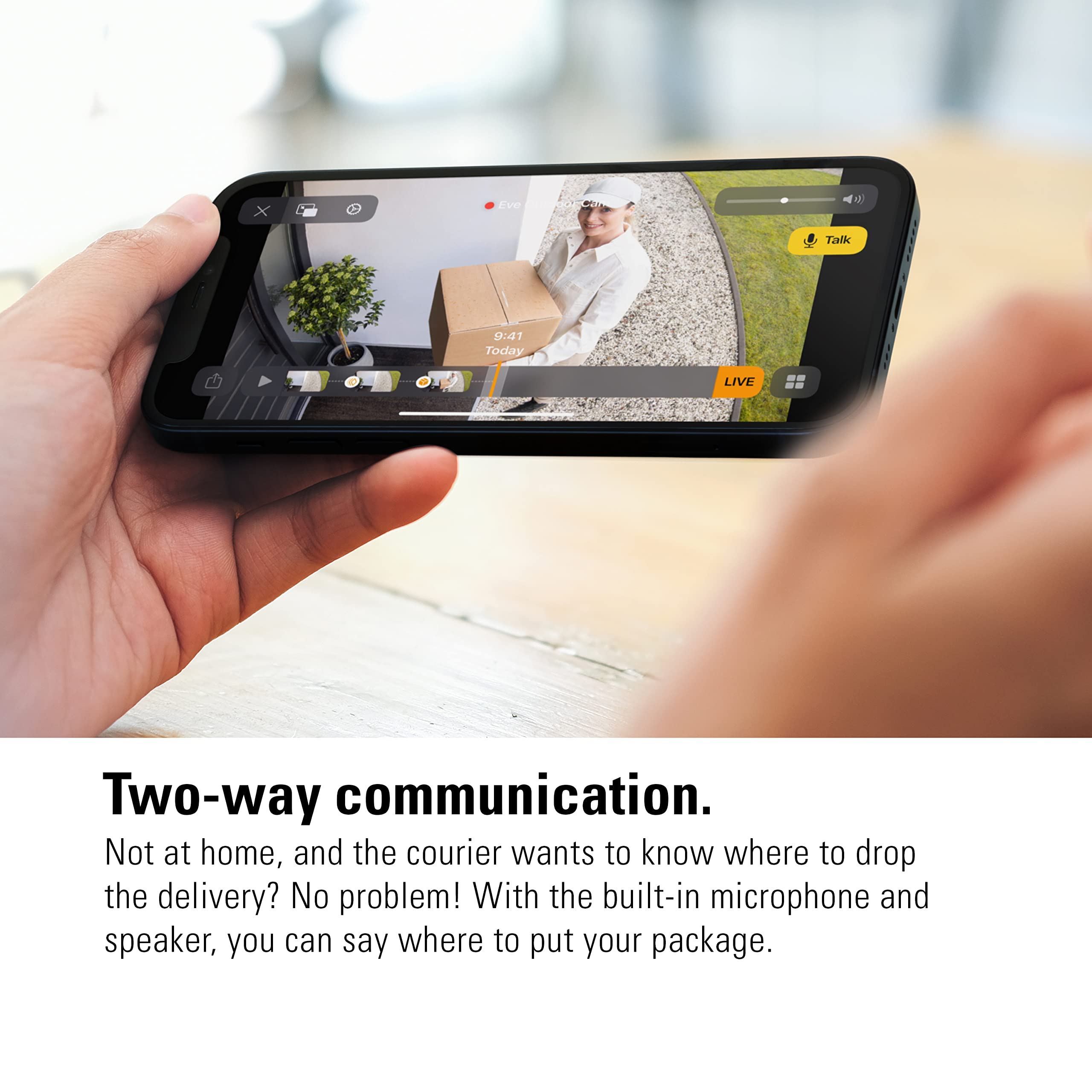 Eve Outdoor Cam   Secure Floodlight Camera, Maximum Security & Privacy (Homekit Secure Video), 1080P, Night Vision, Wi Fi (2.4 G