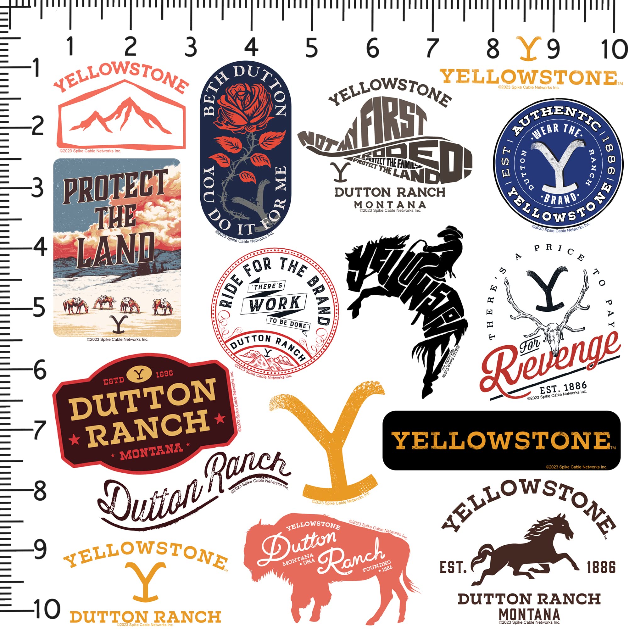 Yellowstone 50Ct Sticker Pack Large Deluxe Stickers Variety Pack   Laptop, Water Bottle, Scrapbooking, Tablet, Skateboard, Indoo