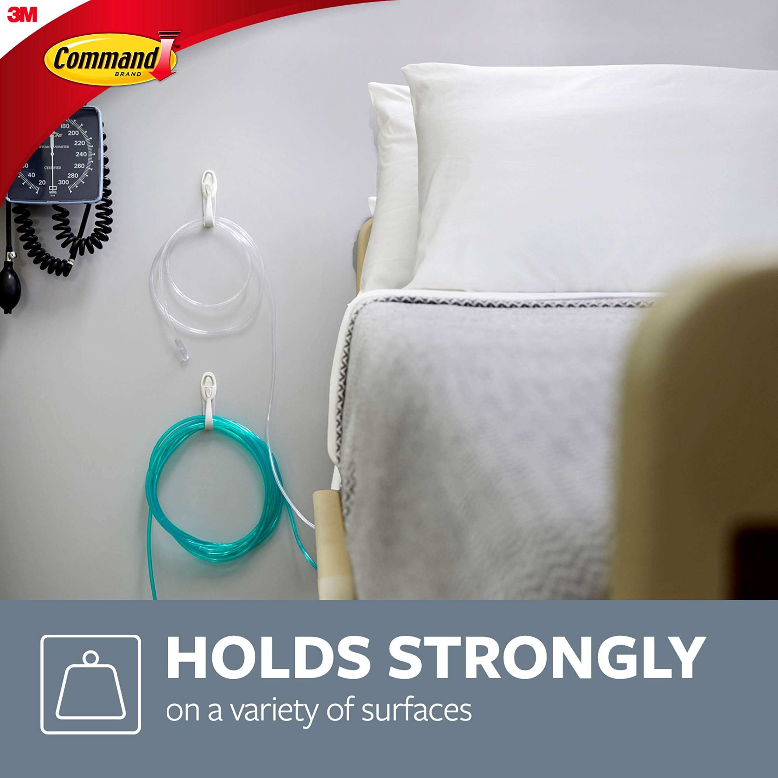 Command Cord Bundlers - Damage-Free Hanging Organizer, 6 Gray Plastic Bundlers, Model GP304-6NA, No Tools Required