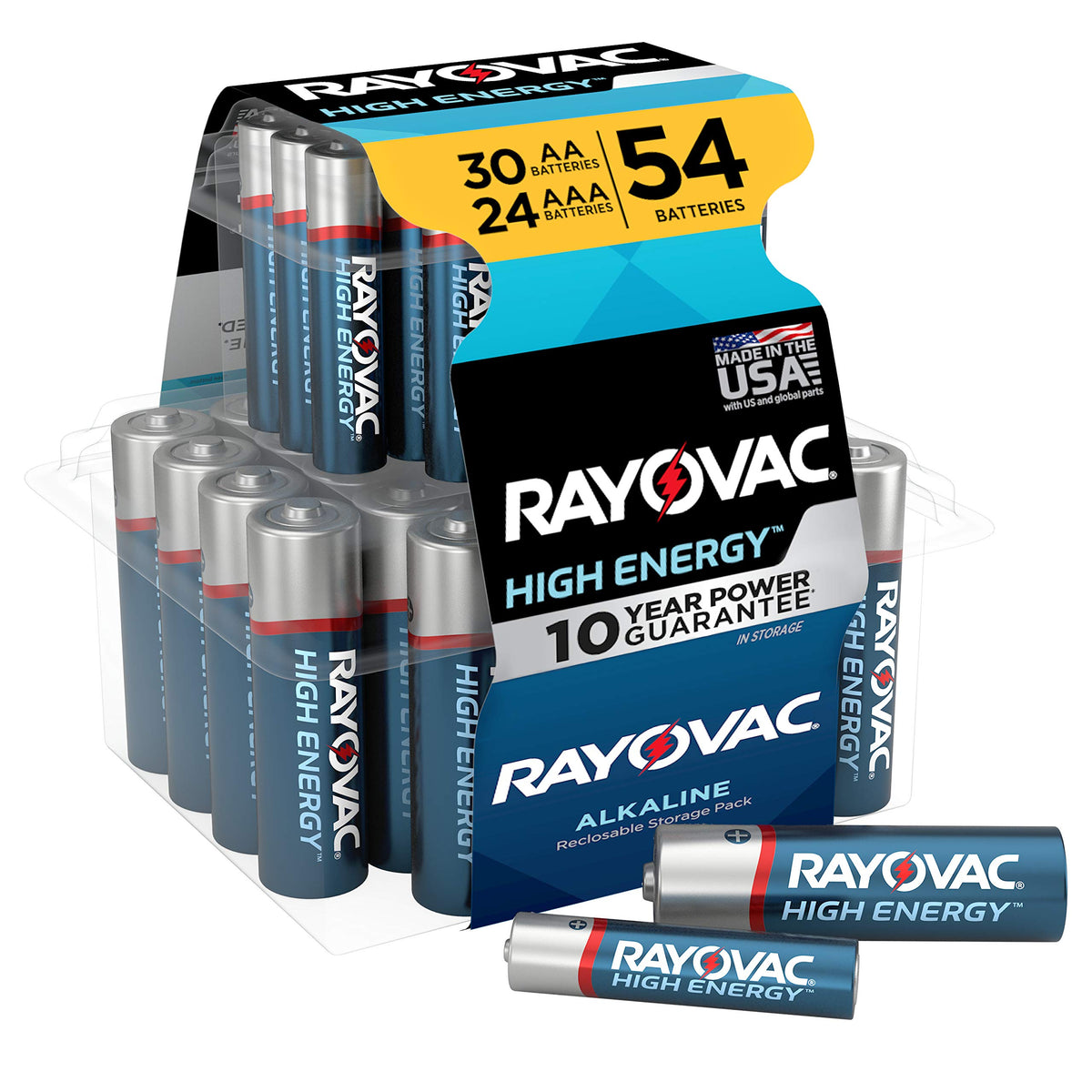 Rayovac Aa & Aaa Alkaline Batteries 54 Pack