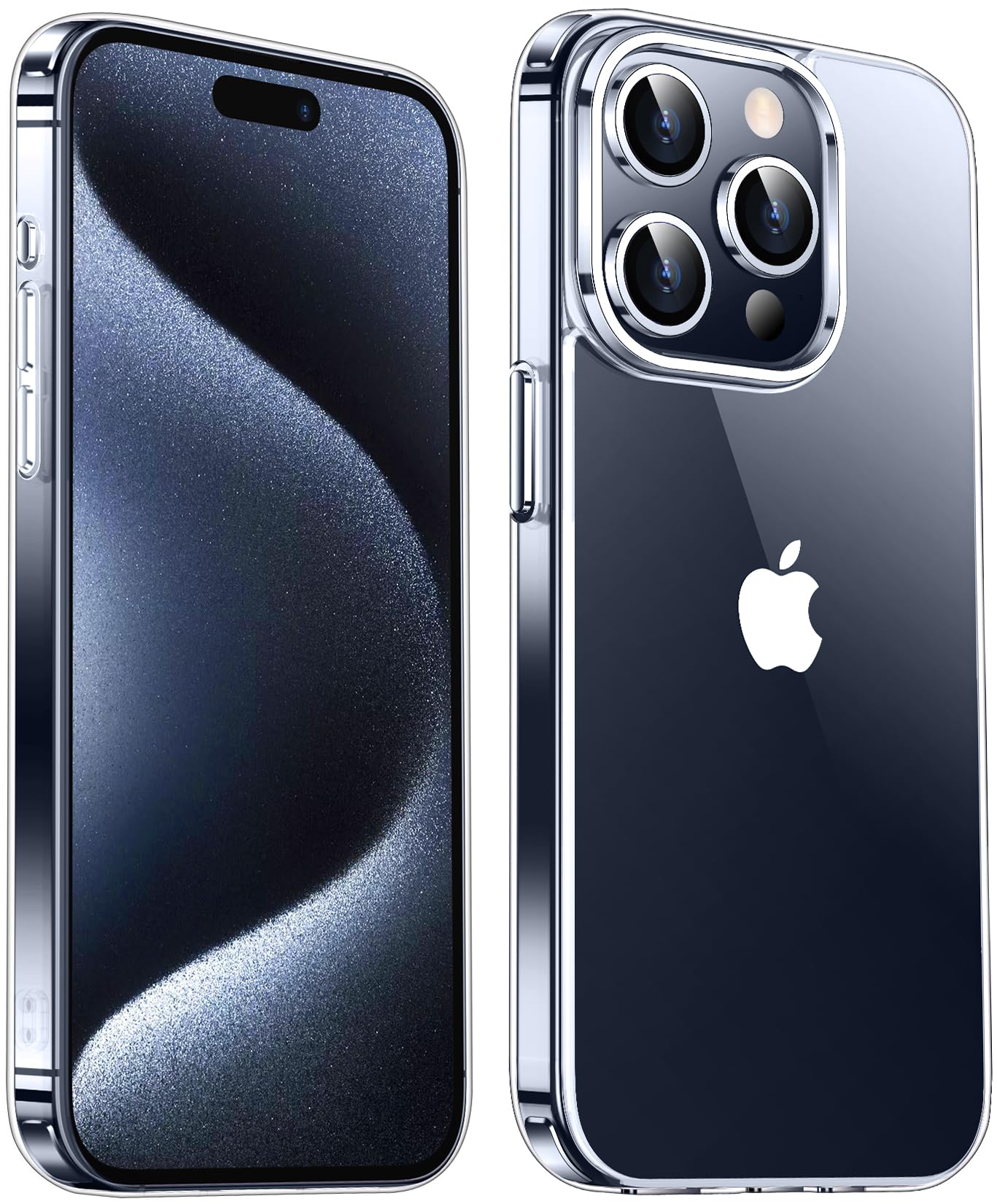 Temdan Designed For Iphone 15 Pro Max Case Clear, [Crystal Clear][Non Yellowing][Military Grade Drop Protection] Slim Shockproof