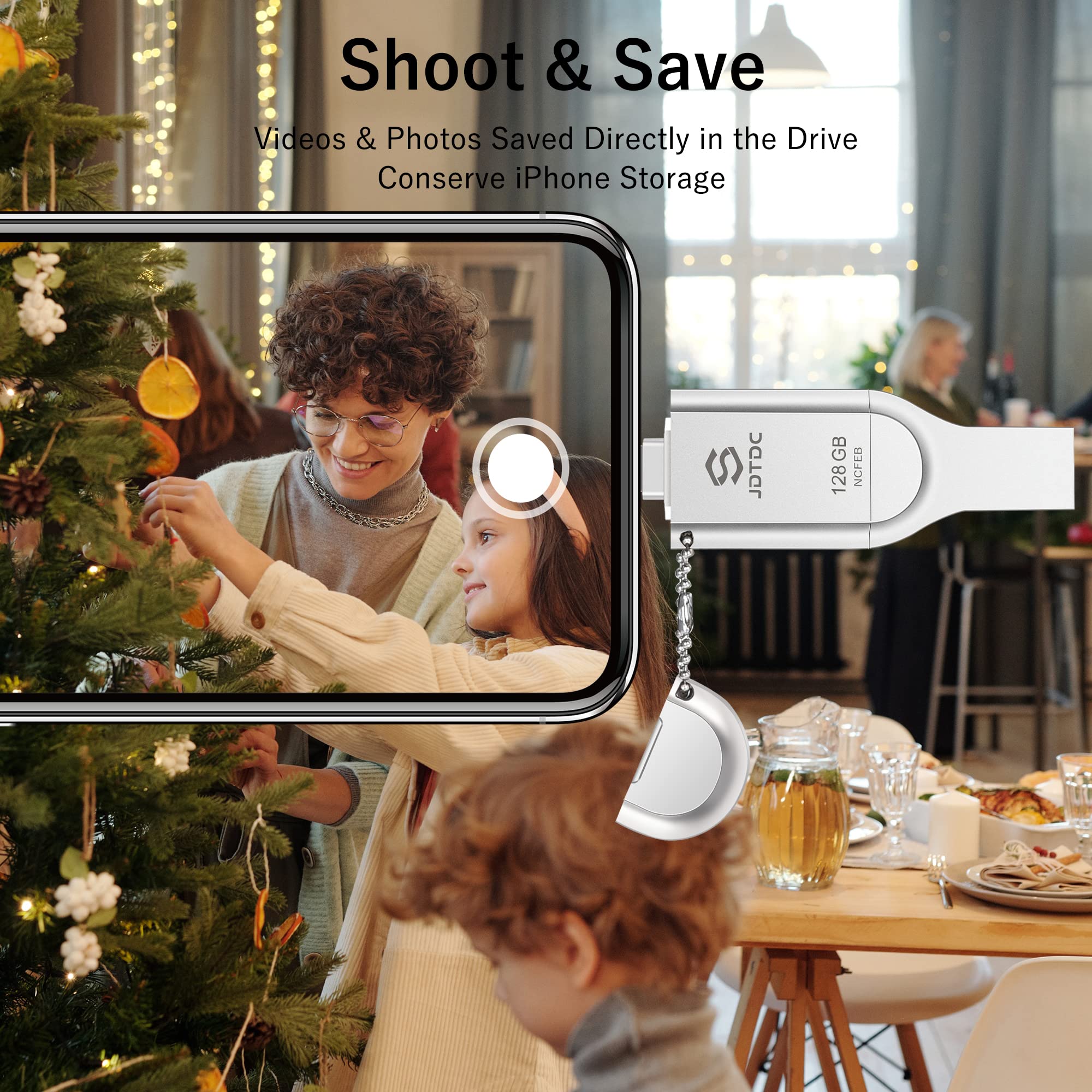 Jsl Jdtdc Mfi Certified 512Gb Photo Stick For Iphone 15/14/13/12 Usb C Flash Drive External Storage Stick For Iphone Thumb Drive