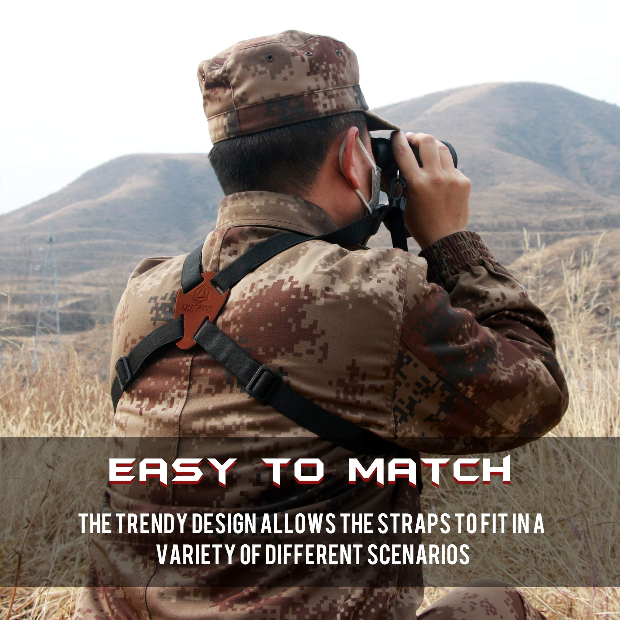 Binocular Harness Strap, X Shaped Decompression Binocular Strap, Binocular Chest Harness Suitable For Birding, Hunting, Hiking,