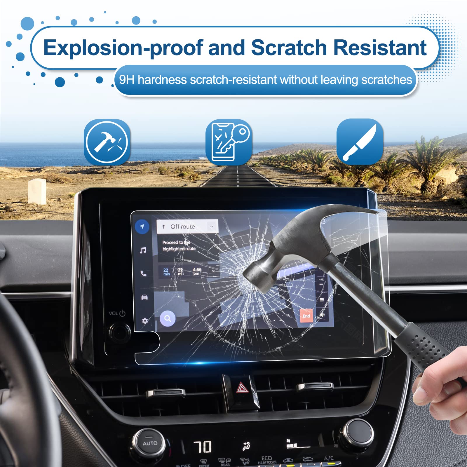 Coleya 2023 2024 Corolla (Hybrid) Screen Protector For Toyota Corolla (Le/Se/Xse) 8 Inch Touch Screen, 9H Tempered Glass 2023 20