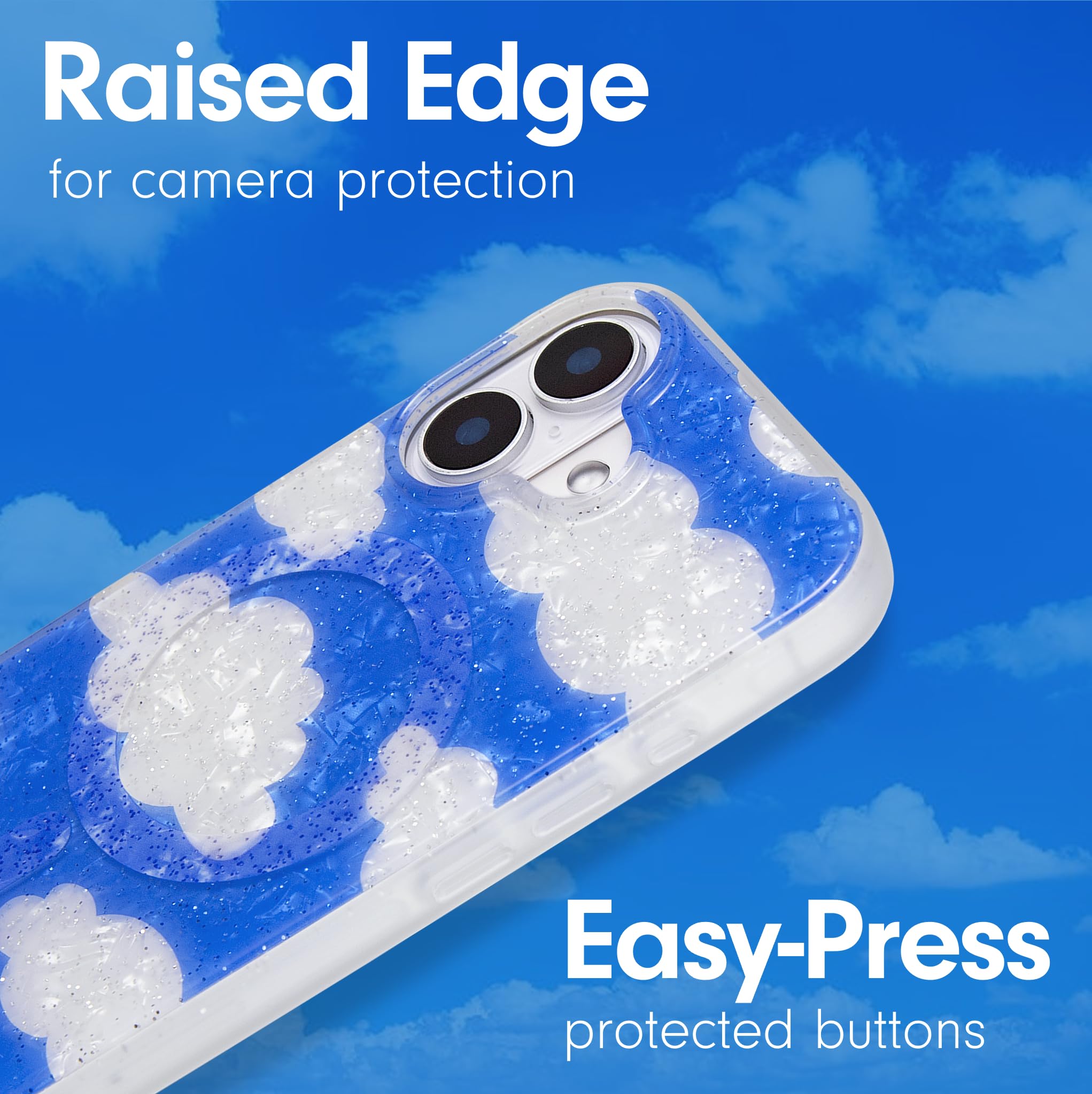 Sonix Case For Iphone 16 Plus | Compatible With Magsafe | 10Ft Drop Tested | Glitter Coulds | Day Dream