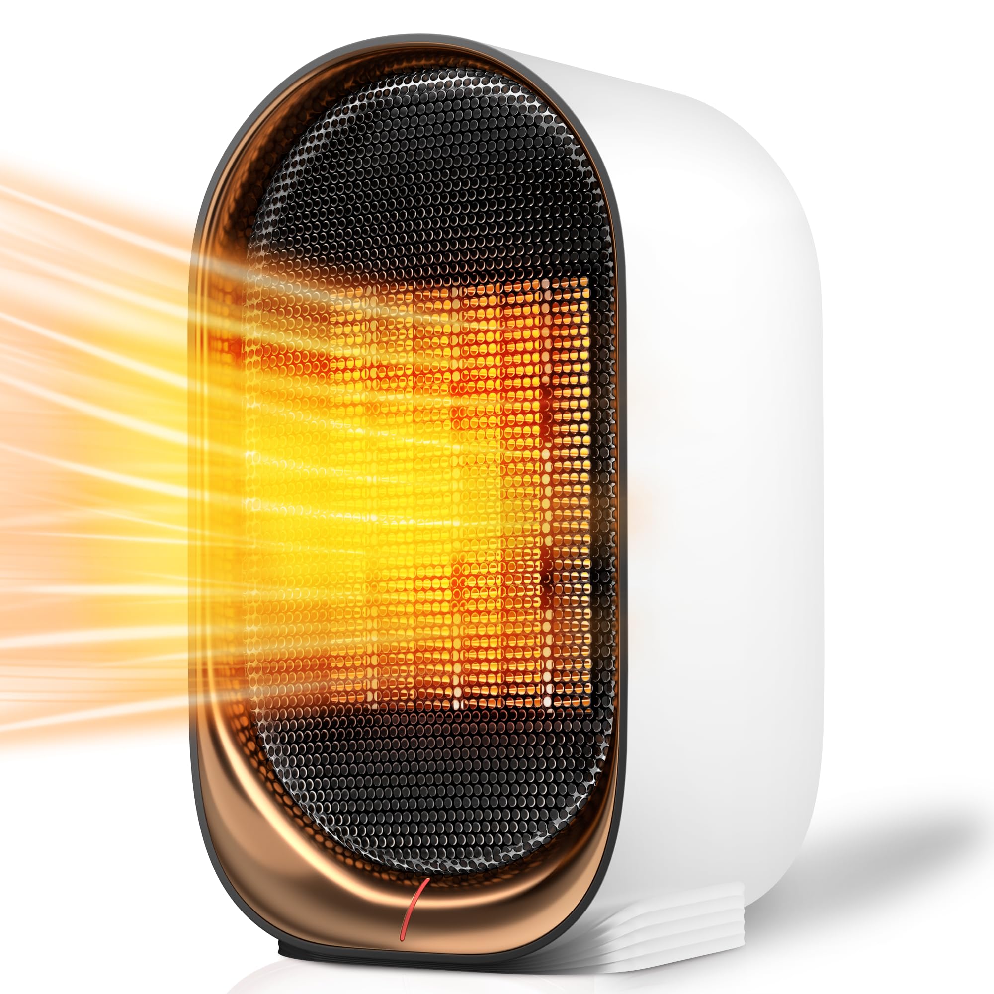 Qqt Space Heater,Portable Mini Energy Efficient Space Heaters For Indoor Use,2 Speed Portable Heater Fan For Office With Adjusta