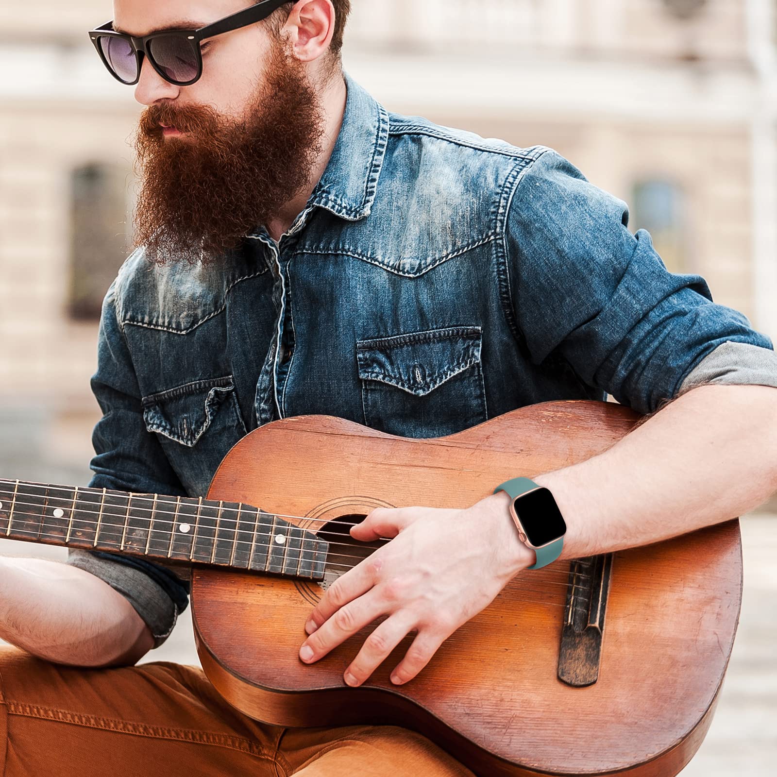 6 Pack Silicone Bands Compatible With Apple Watch Band 38Mm 40Mm 41Mm 42Mm 44Mm 45Mm 49Mm, Soft Sport Waterproof Strap Replaceme