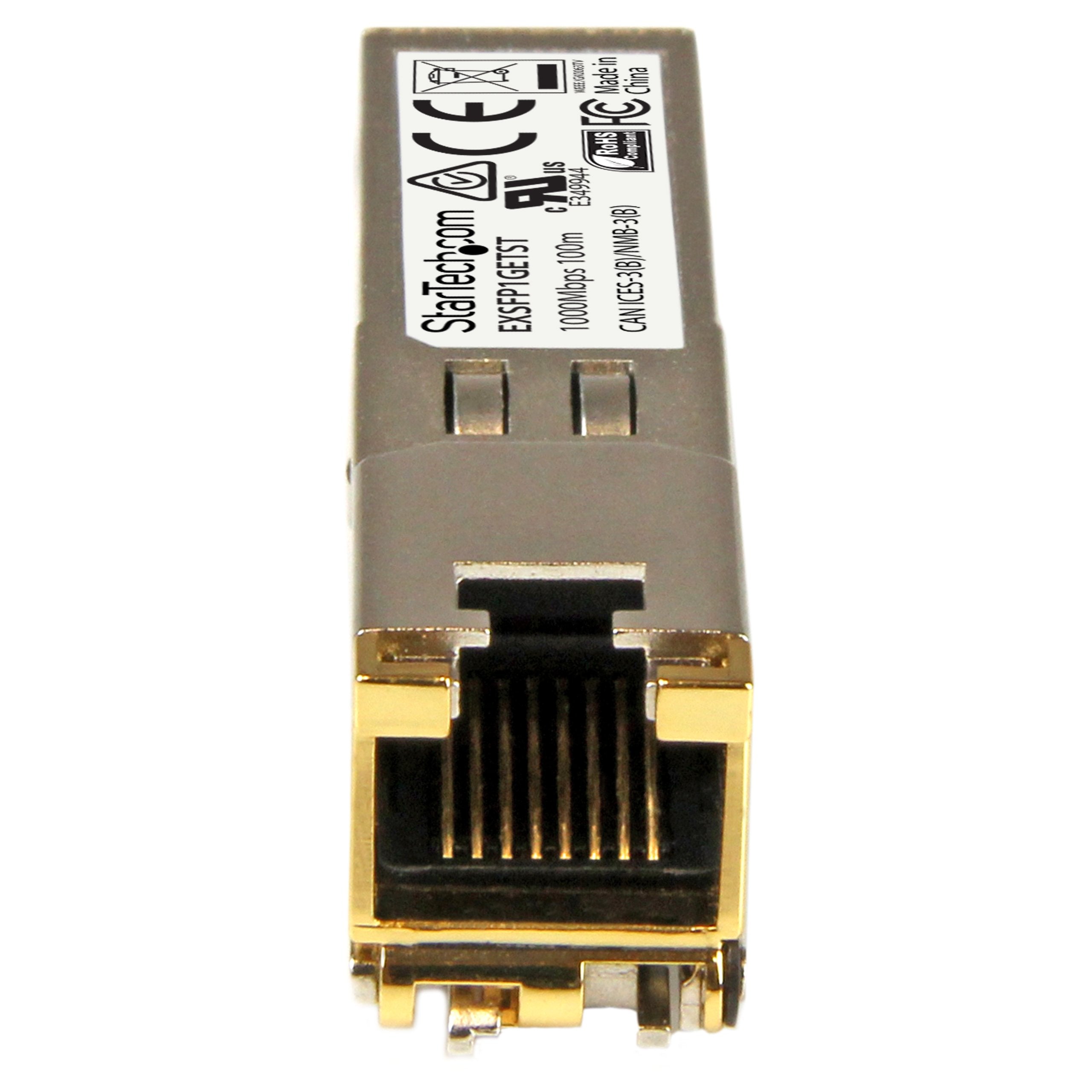 Startech.Com Juniper Ex Sfp 1Ge T Compatible Sfp Module   1000Base T   Sfp To Rj45 Cat6/Cat5E   1Ge Gigabit Ethernet Sfp   Rj 45