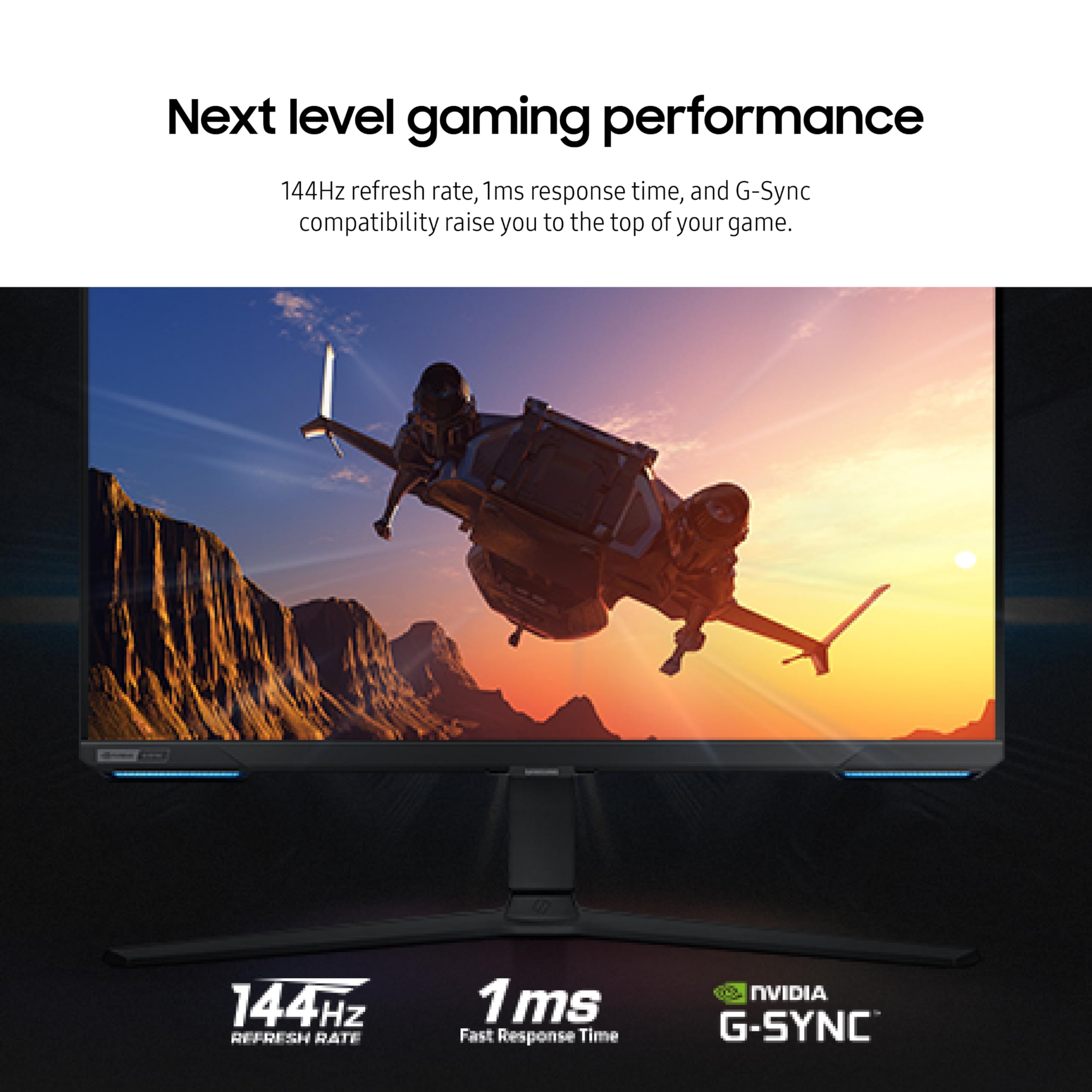 Samsung 28    Odyssey G70B Series 4K Uhd Gaming Monitor, Ips Panel, 144Hz, 1Ms, Hdr 400, G Sync And Freesync Premium Pro Compati
