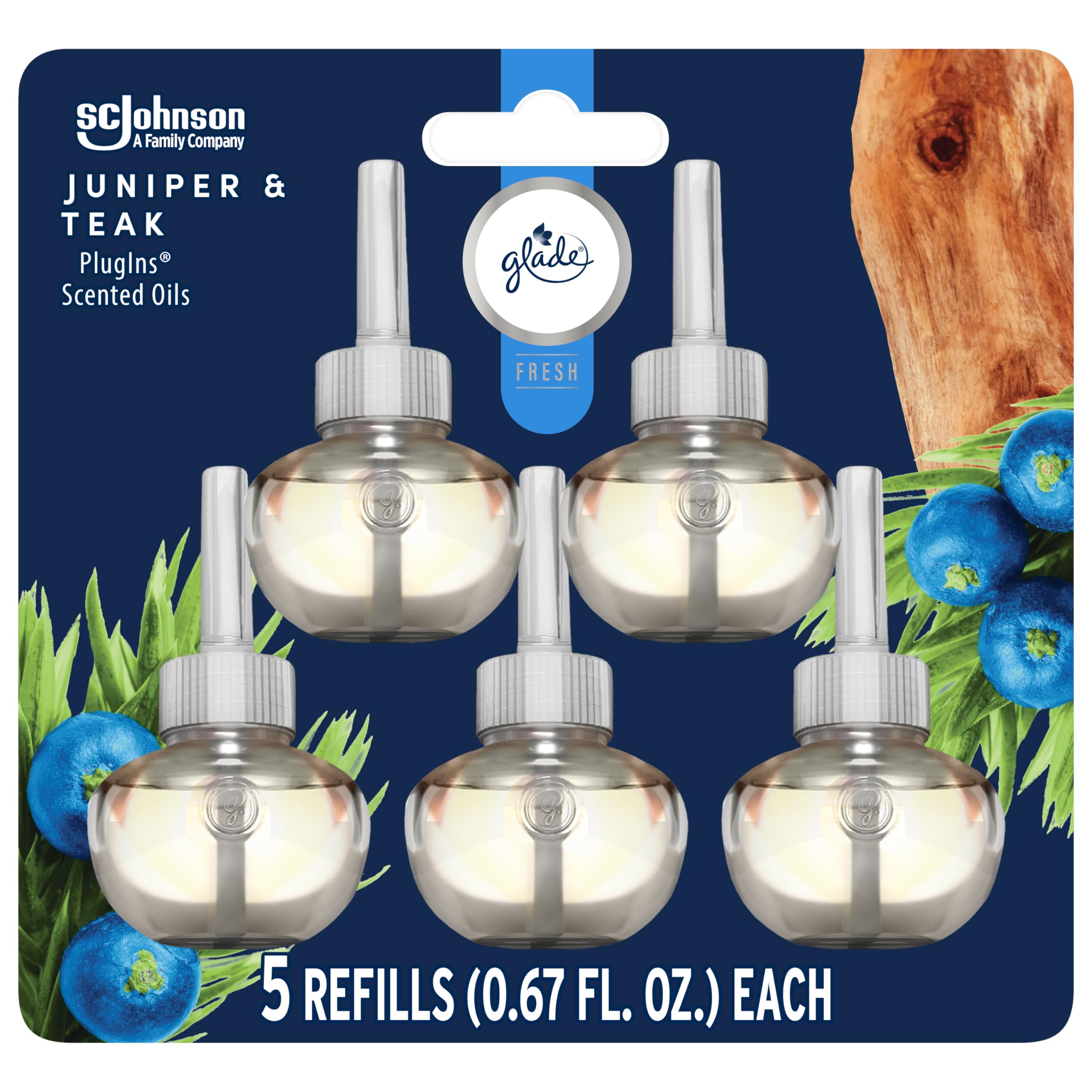 Glade Plugins Refills Air Freshener Juniper & Teak - Thumbnail 5