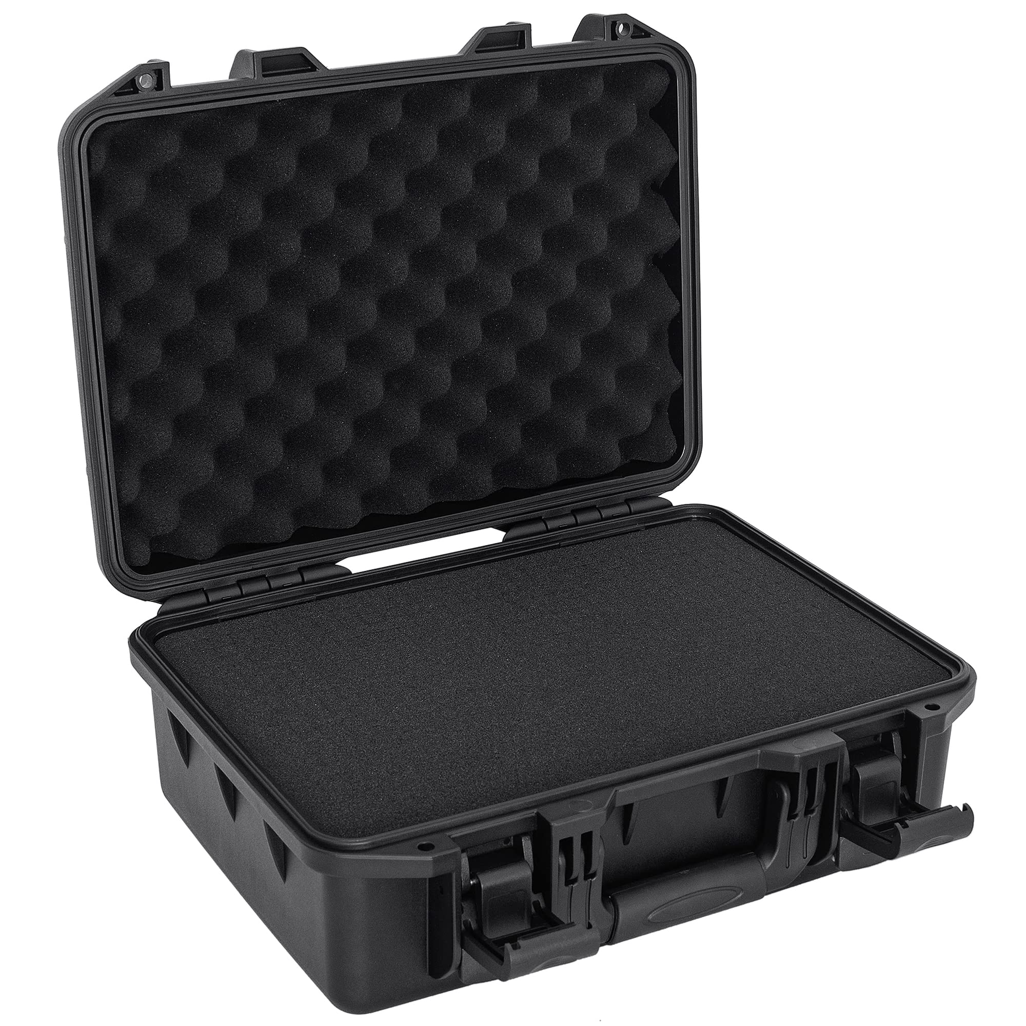 16.5 inch Hard Carrying Case,Shockproof Storage Box with Customizable Foam,Portable Protective Tool Box for Microphone,Recorder,