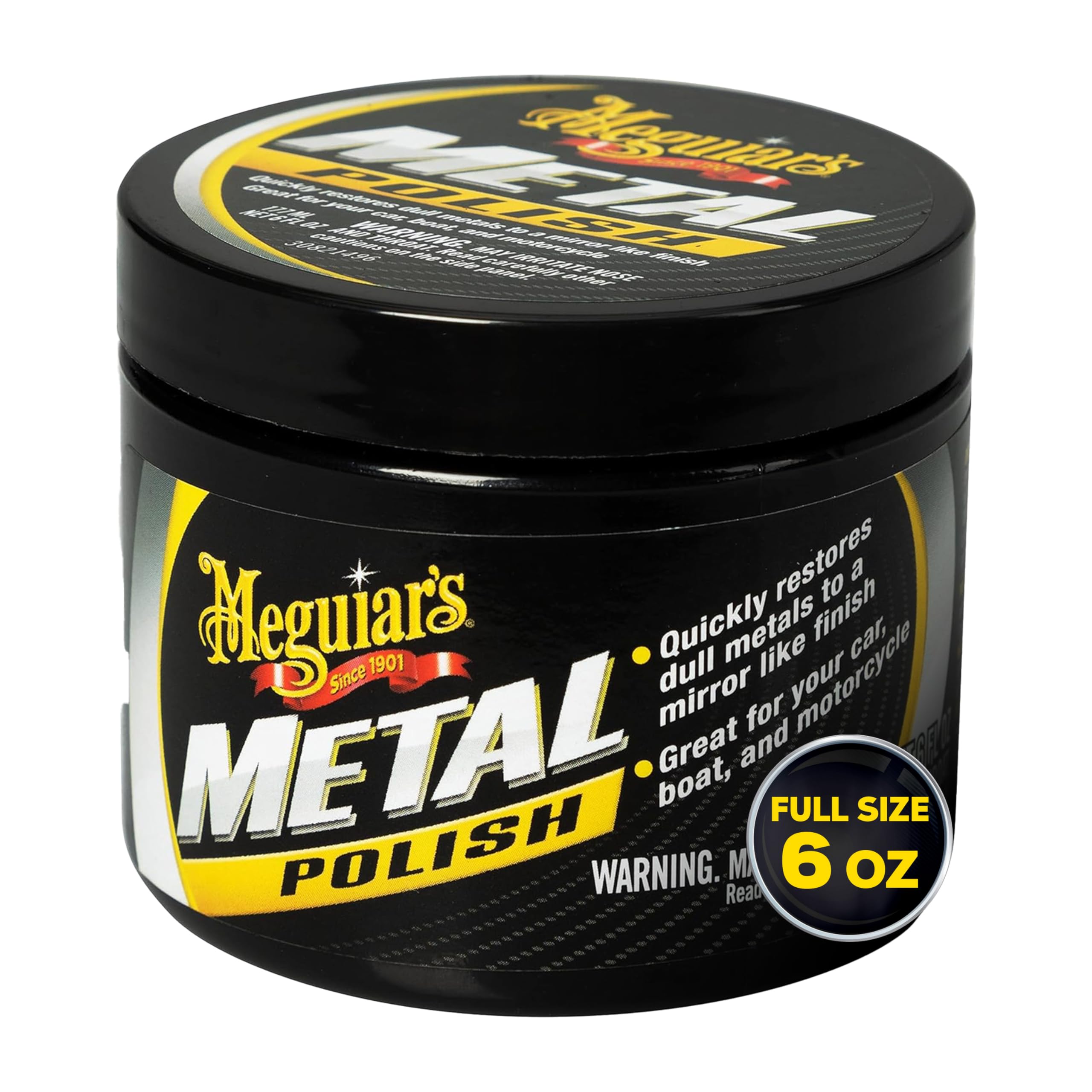 Meguiar'S G211606 Metal Polish, Safe For All Uncoated Metals, Removes Stains And Swirls For A Quick And Easy Clean, Restores Shi,WBAUVB0B3NMFN2L