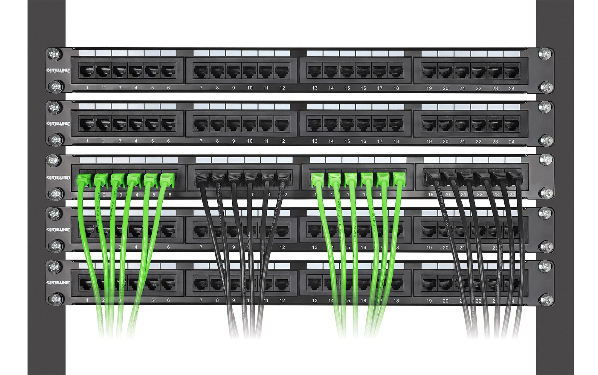 Intellinet Slim Cat6 Ethernet Network Patch Cable   10 Pack   10Gbps & 250Mhz, Snagless Boot, 30Awg Pure Bare Copper Wire, Gold