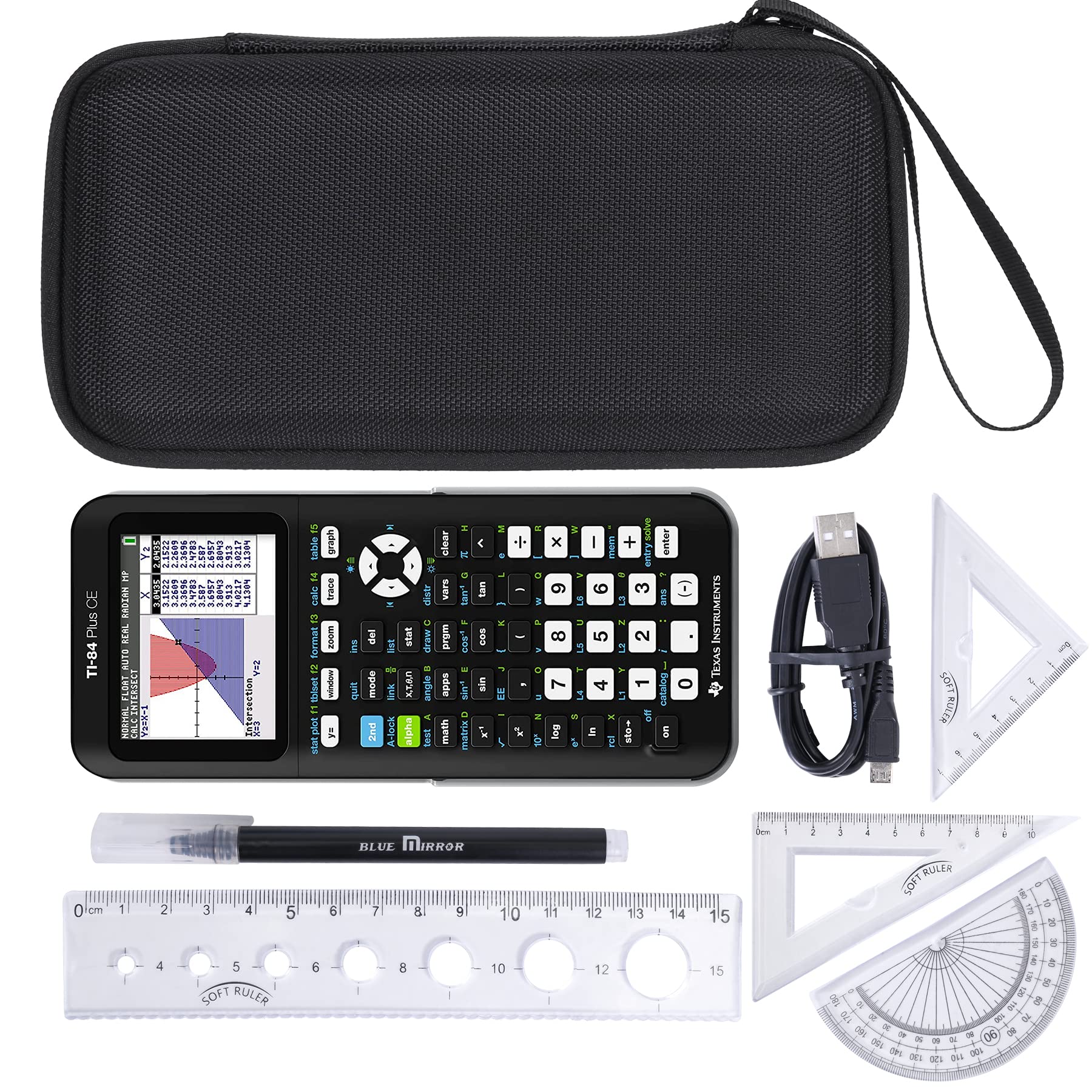 Khanka Hard Travel Case for Texas Instruments TI-83 TI-84 Plus CE Graphing Calculator EVA Rose Gold