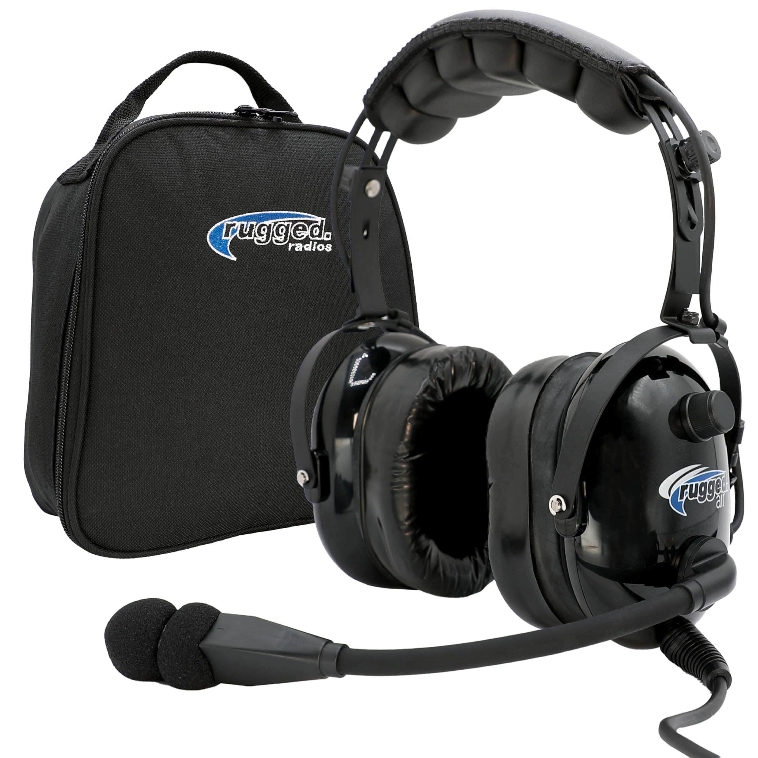 Rugged. Air Ra900 Premium Stereo Aviation Pilot Headset For Flight Instructors Private Pilots Features Clear Hear Speakers Noise Canceling Microphone Gel Ear Seals And Free Headset Bag