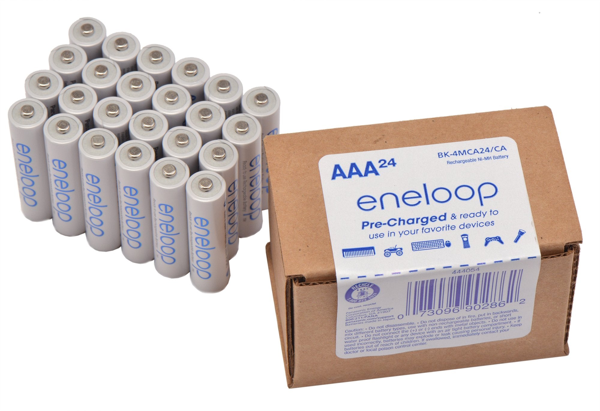 Eneloop Panasonic Bk 4Mca24/Ca Aaa 2100 Cycle Ni Mh Pre Charged Rechargeable Batteries, 24 Battery Pack