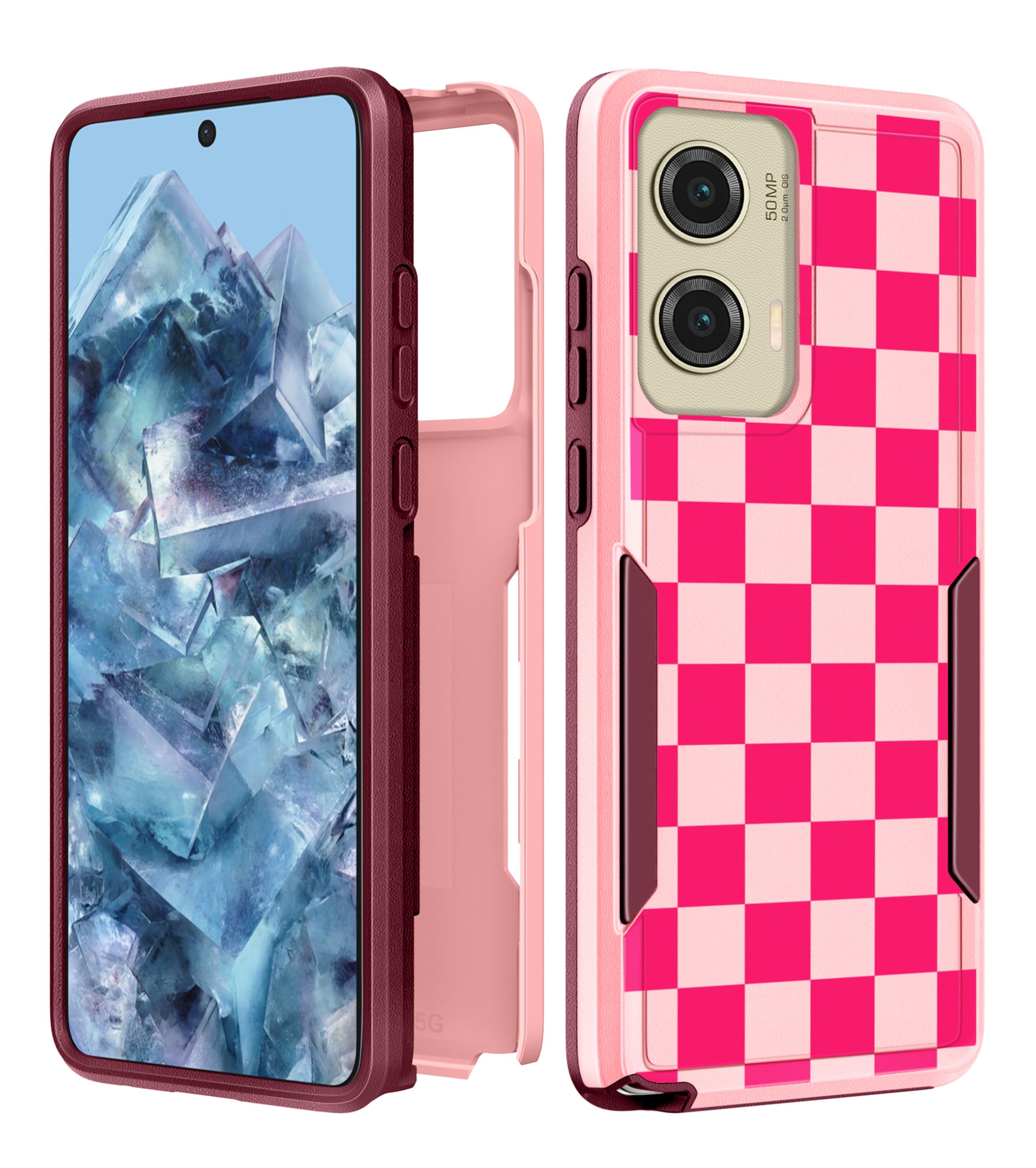 Plakill for Moto G Stylus 5G 2024 Case Women - Cute Girls Phone Cover Girly Kawaii Aesthetic Design Fashion Heavy Duty Protectiv