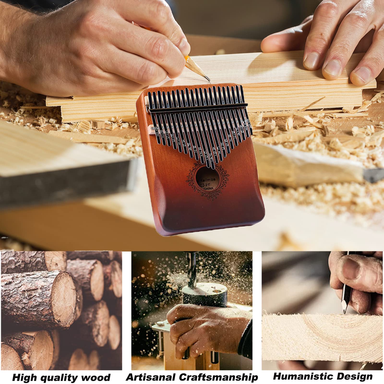 Kalimba 21 Keys,Calimba, Portable Kalimba Thumb Piano, Finger Piano Kalimba 21 Keys, Thumb Piano For Adults, Kids And Beginners.