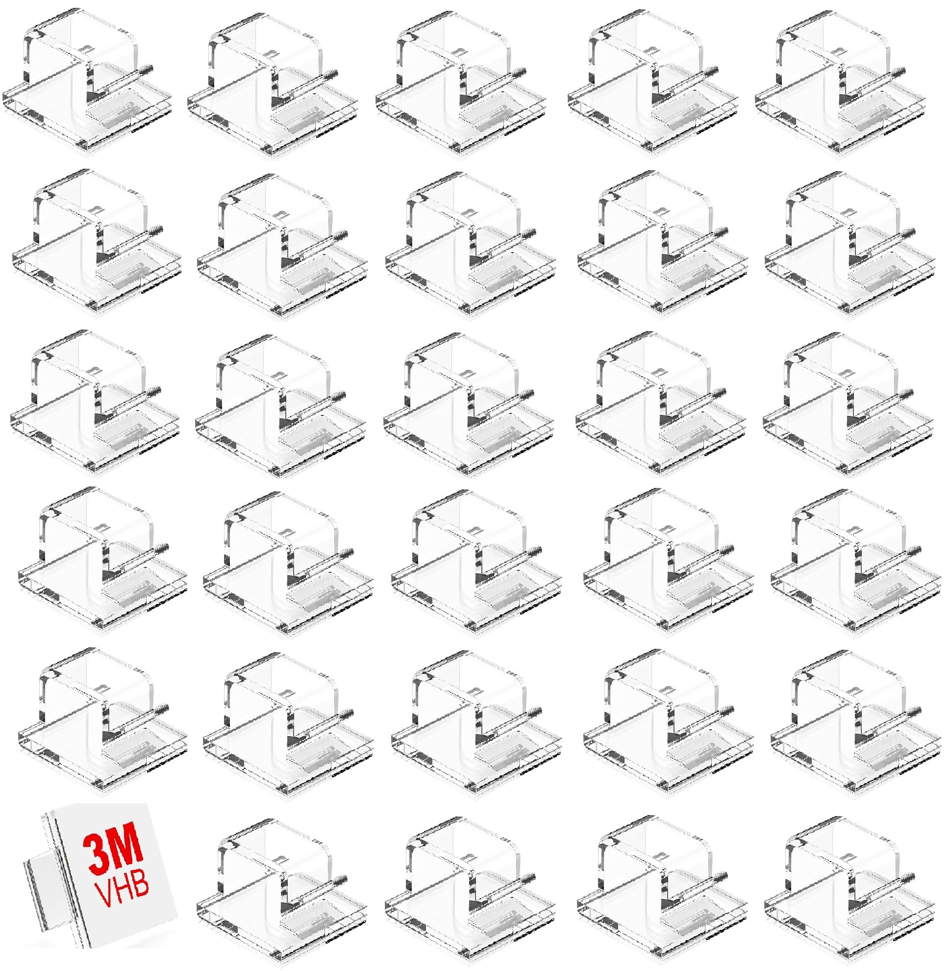 Invoss 40Pcs Cable Clips With Strong SelfAdhesive, Small R Shape Cable Management Tv Pc Wire Holder Sticky Tidy And Organizer C