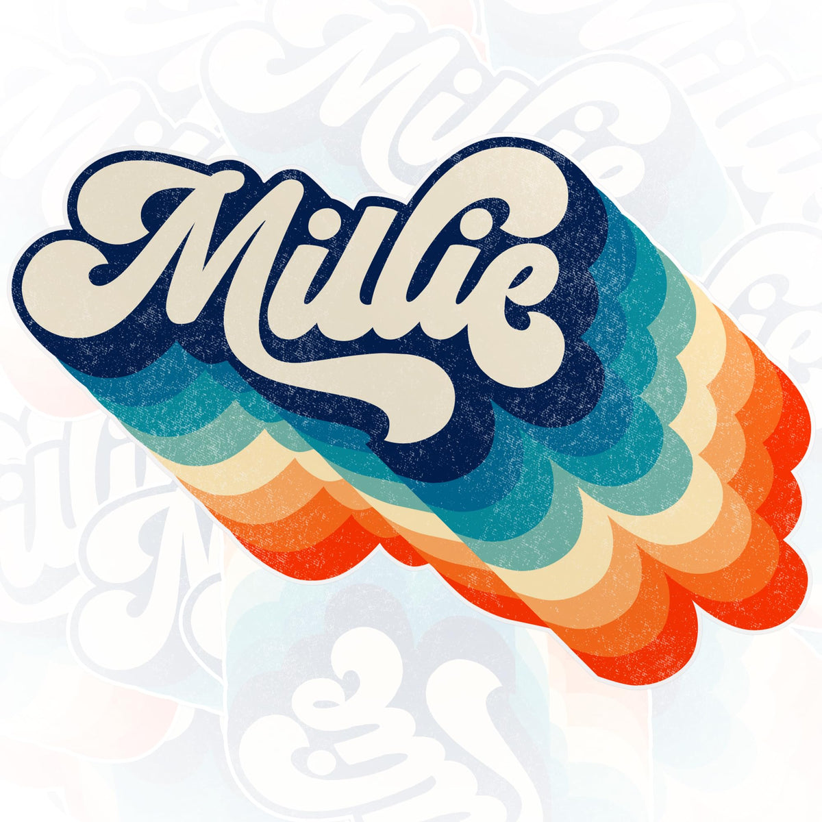 Personalized Custom Retro Your Name Sticker Name Stickers Retro Custom Sticker Personalized Name Sticker Custome Text Stickers F