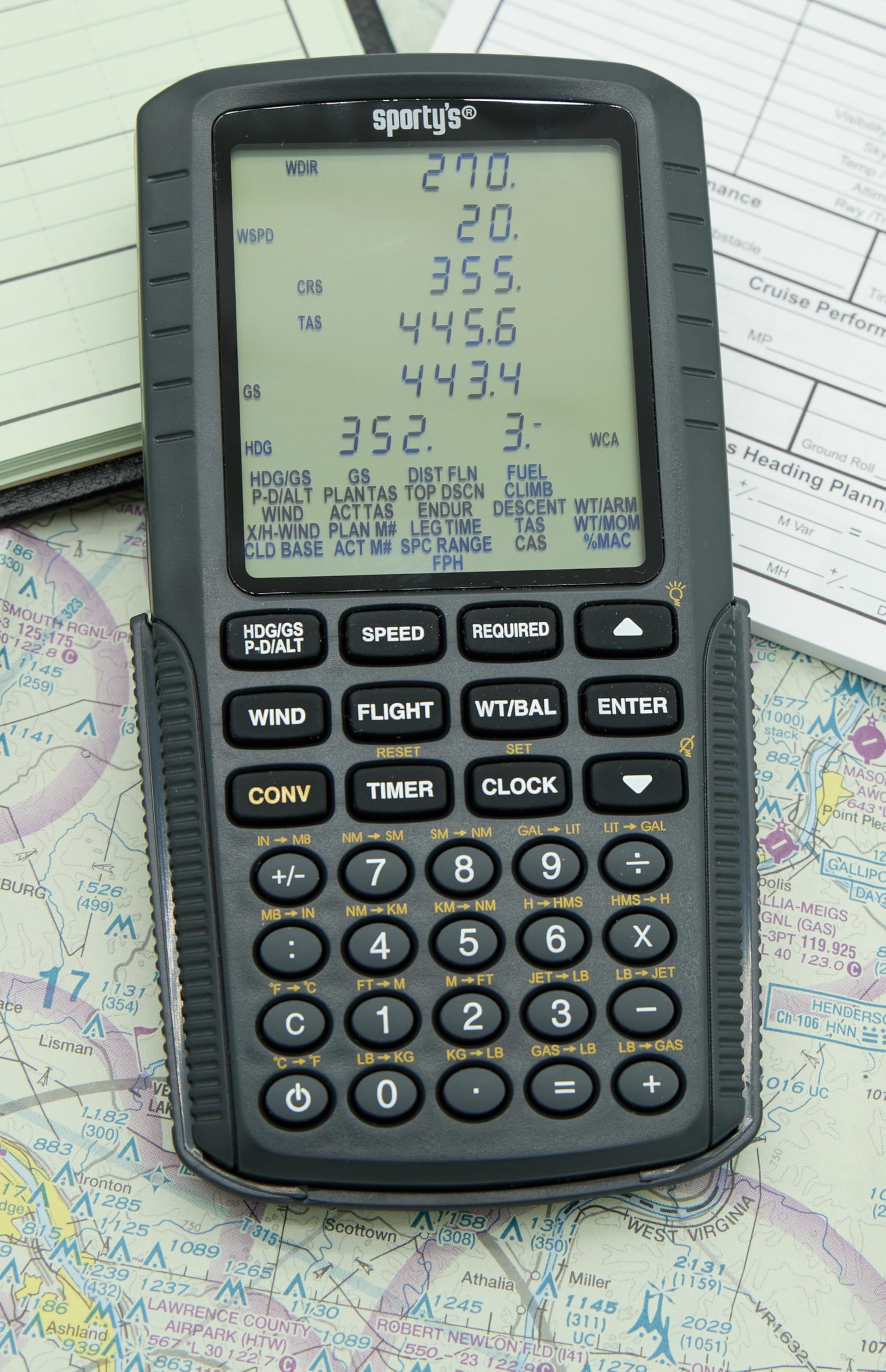 Sporty'S Electronic E6B Flight Computer For Pilots   Approved For Use On Faa Tests