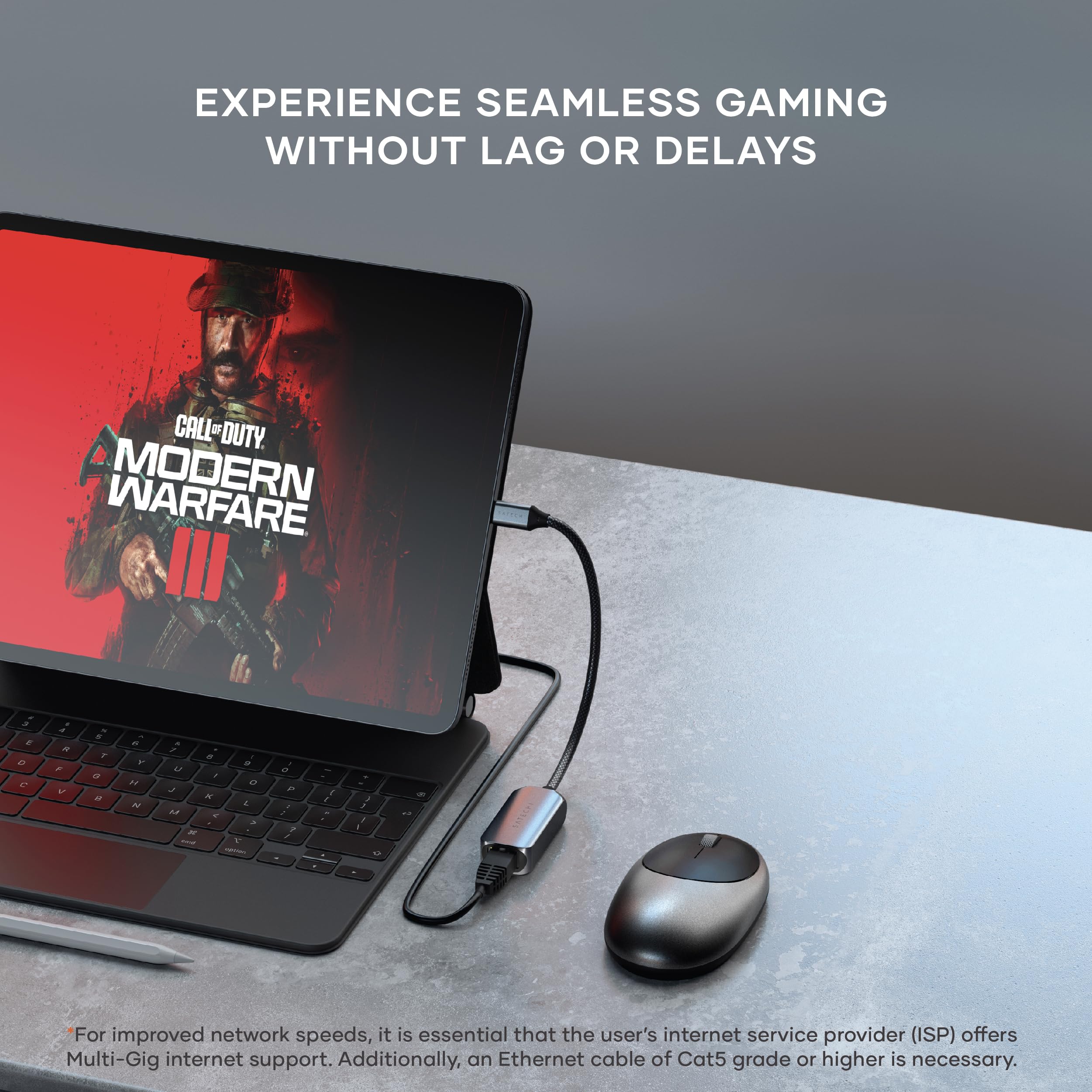 Satechi Usb C 2.5 Gigabit Ethernet Adapter, Usb C To Ethernet Adapter Up To 2.5 Gb For Faster Speed, For Macbook Pro, Macbook Ai