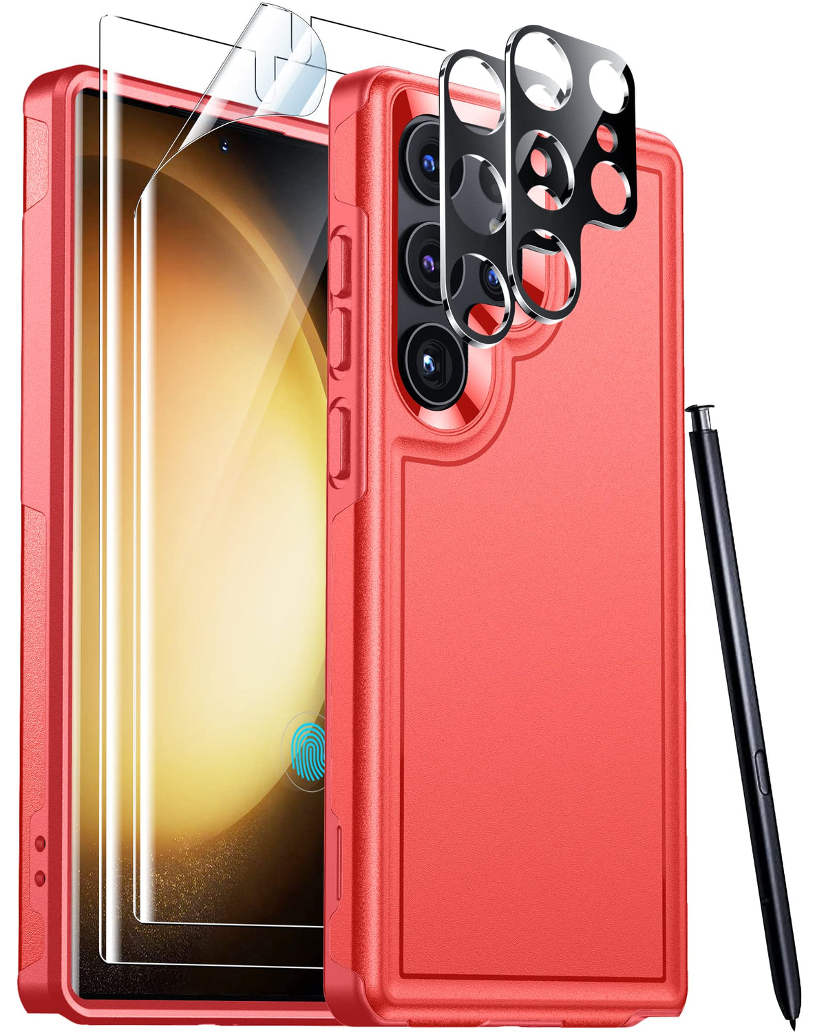Red2Fire For Samsung Galaxy S23 Ultra Case, [Military Grade Drop Protection] Non Slip Heavy Duty Full Body Shockproof Protection