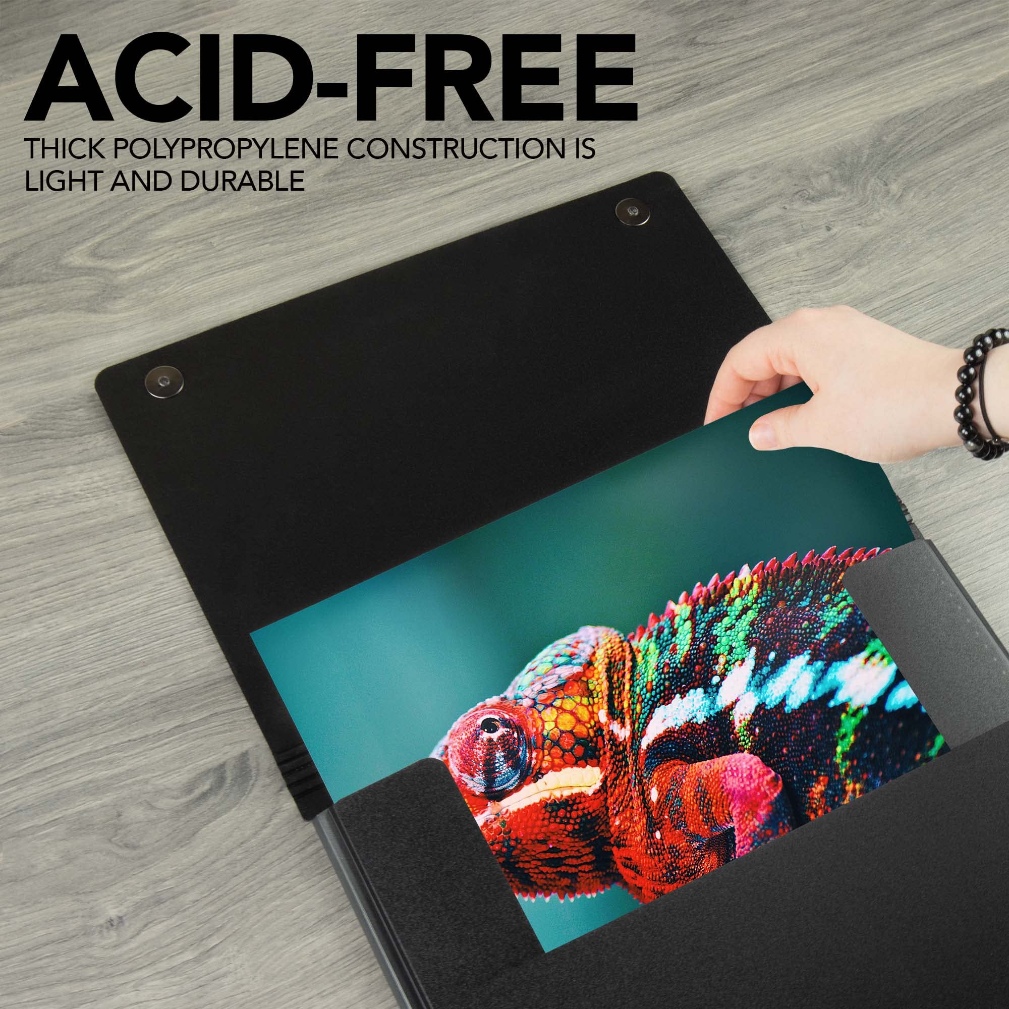 Itoya Profolio Magnet Closure Case, 8.5X11'' Letter Size, Black