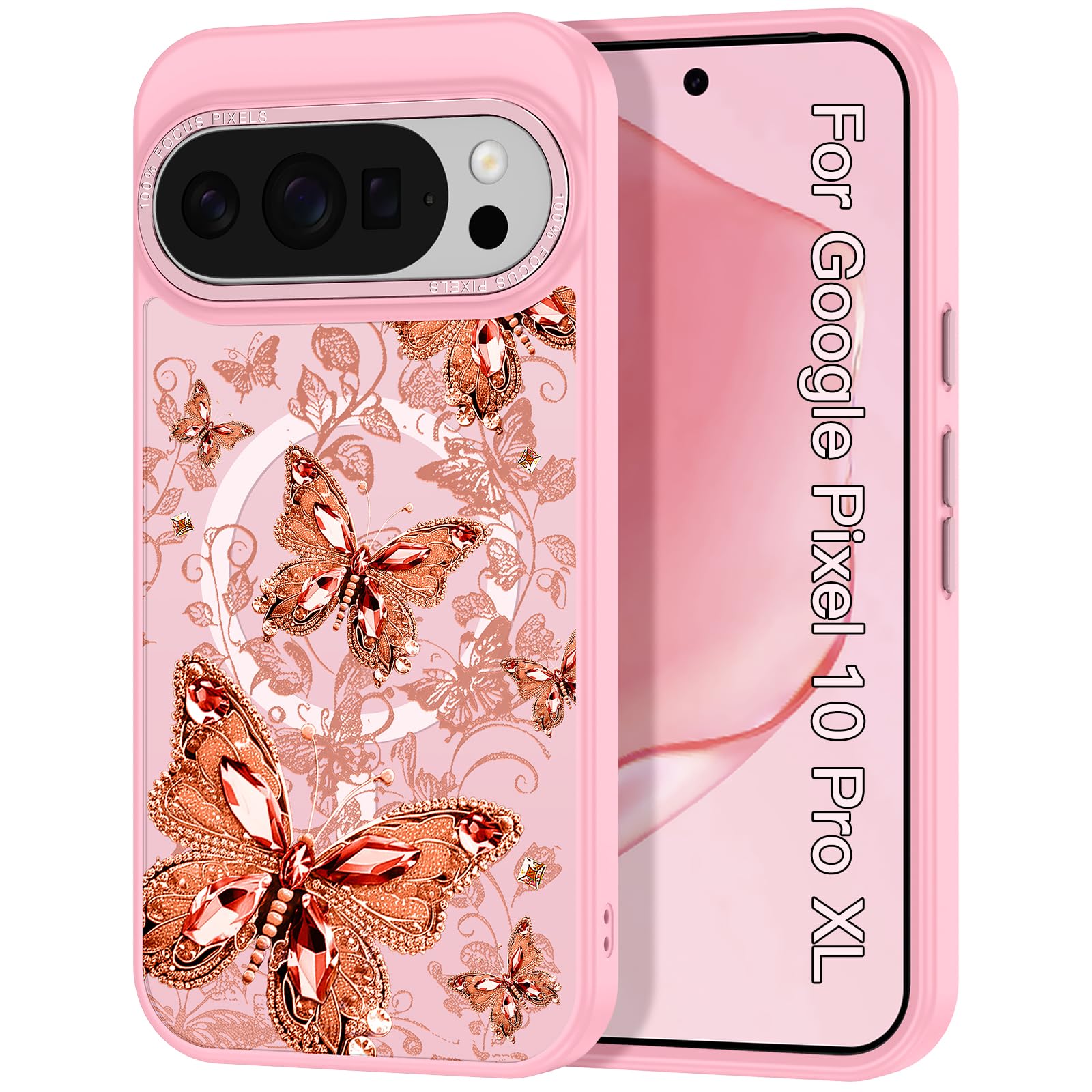 Shecaset for Google Pixel 10 Pro XL Case (2025),[Compatible with MagSafe] Magnetic Translucent Matte Slim Shockproof Women Girl 