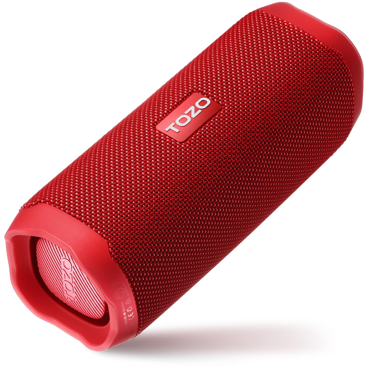 Tozo Pa2 Bluetooth Speaker With Dual Drivers & Dual Bass Diaphragms, Deep Bass Loud Stereo Sound, 25H Playtime, Custom Eq App Portable Wireless Speaker For Home Outdoors Travel Red
