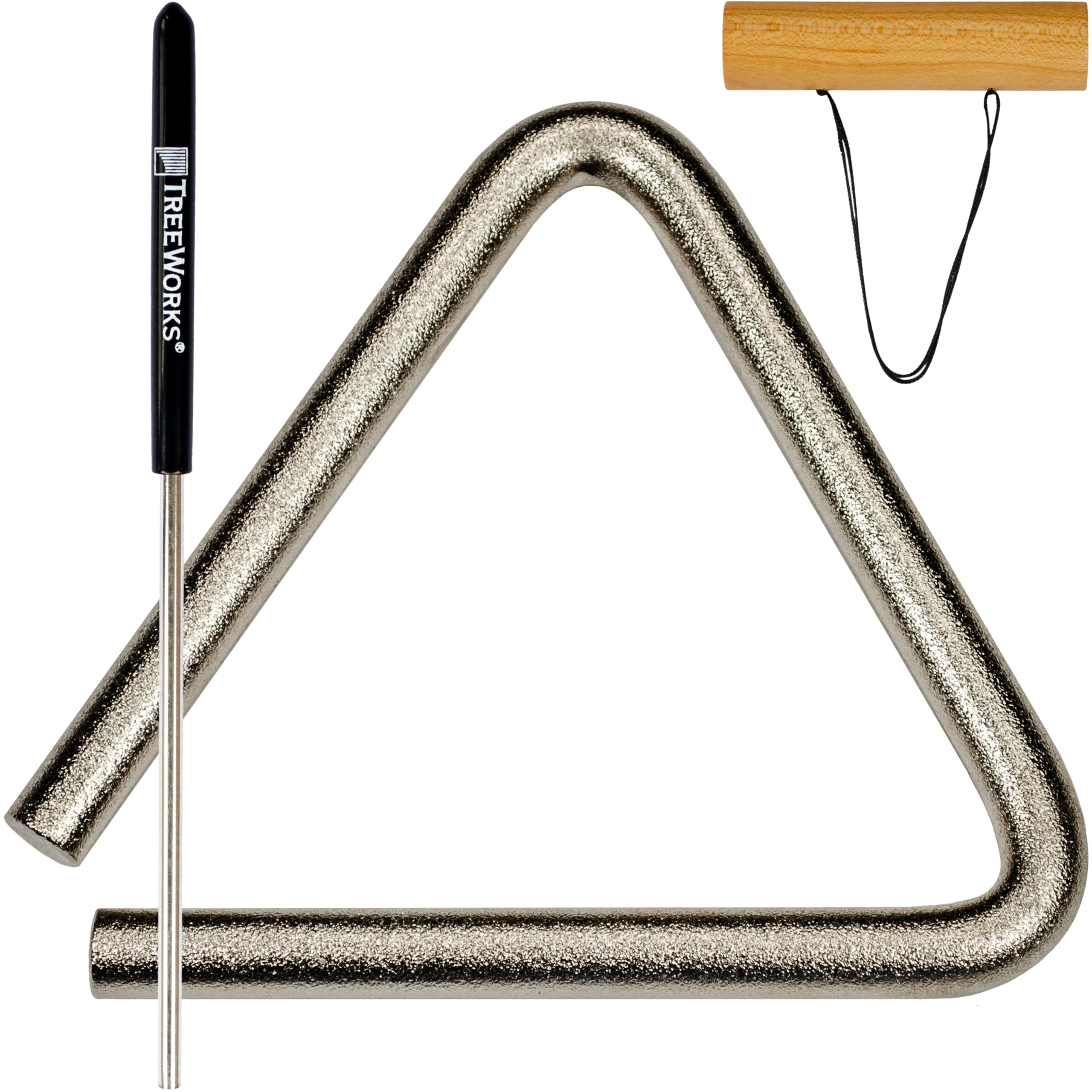 Treeworks Chimes 4'' Triangle Percussion Musical Instrument   Made In U.S.A.   With Beater/Striker And Holder, Professional Stud