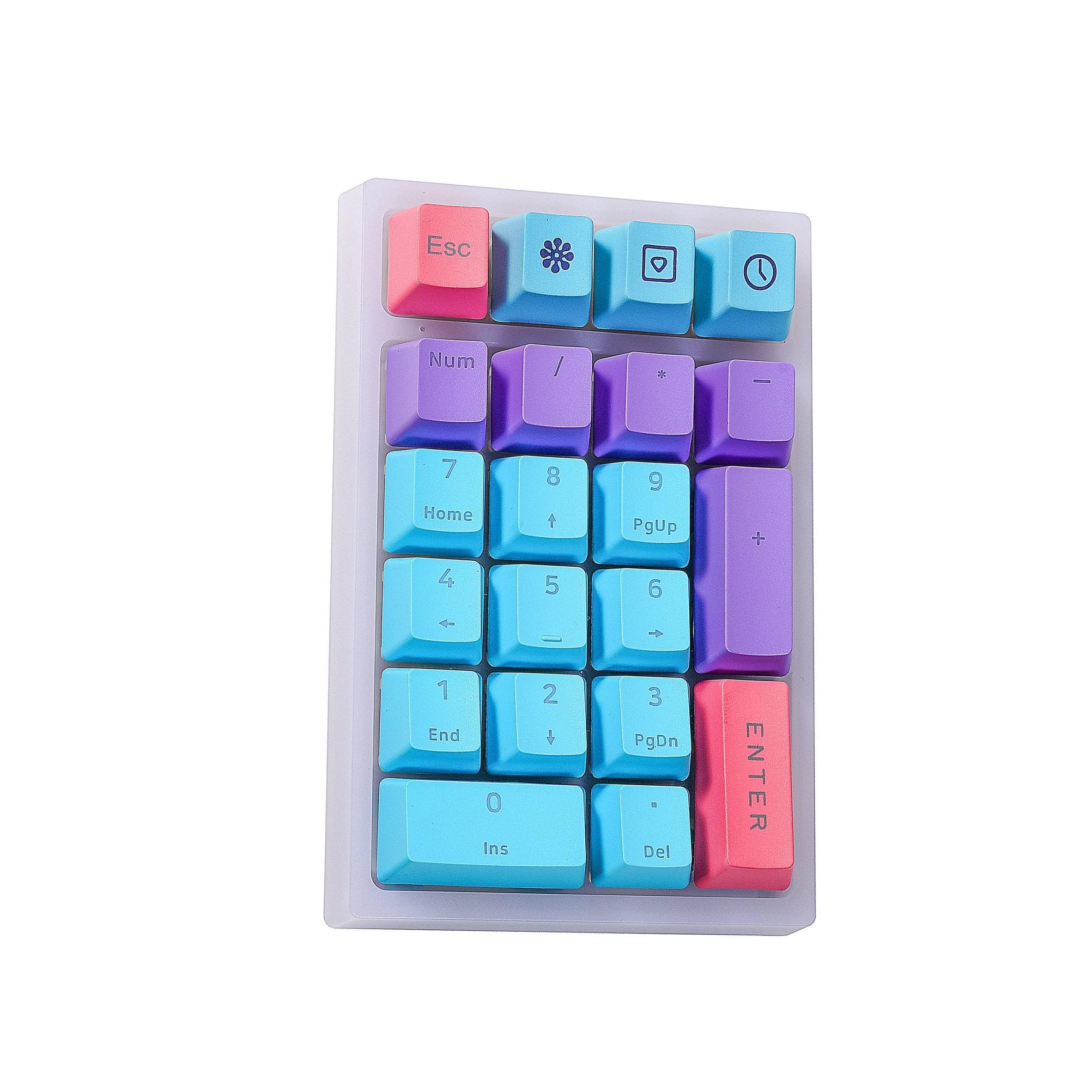 Boyi Td21 Hot Swappable Numpad,Bluetooth 5.0/2.4Ghz/Wired 21 Keys Mini Numpad Portable Keypad Number Pad Keyboard Pbt Keycaps Rg
