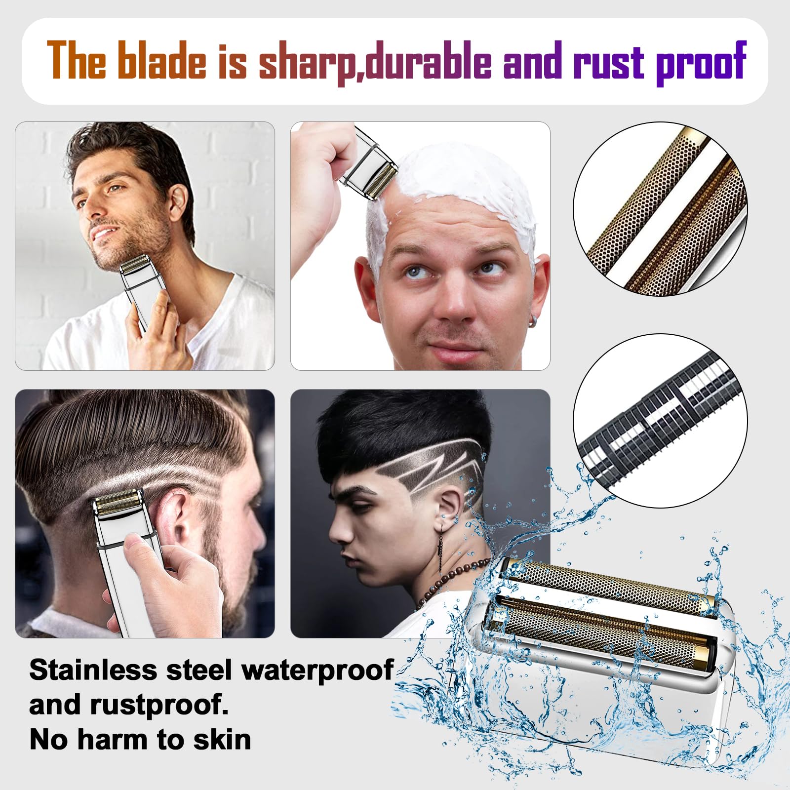 2 Pack Shaver Replacement Foil And Cutters Compatible With Babylisspro Double Fxfs2 Metal Shaver Foil Replacement (Sliver 2Pcs)