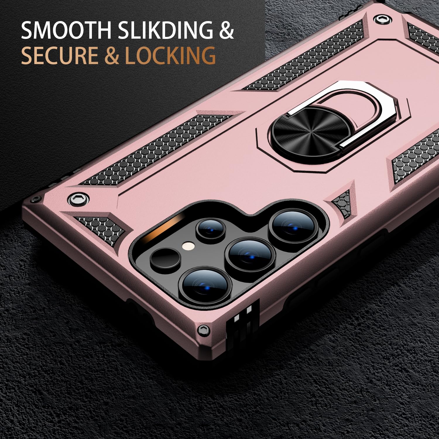 Ikazz For Galaxy S23 Ultra Case,Military Grade Shockproof Heavy Duty Protective Phone Cover Pass 16Ft Drop Test With Magnetic Ki