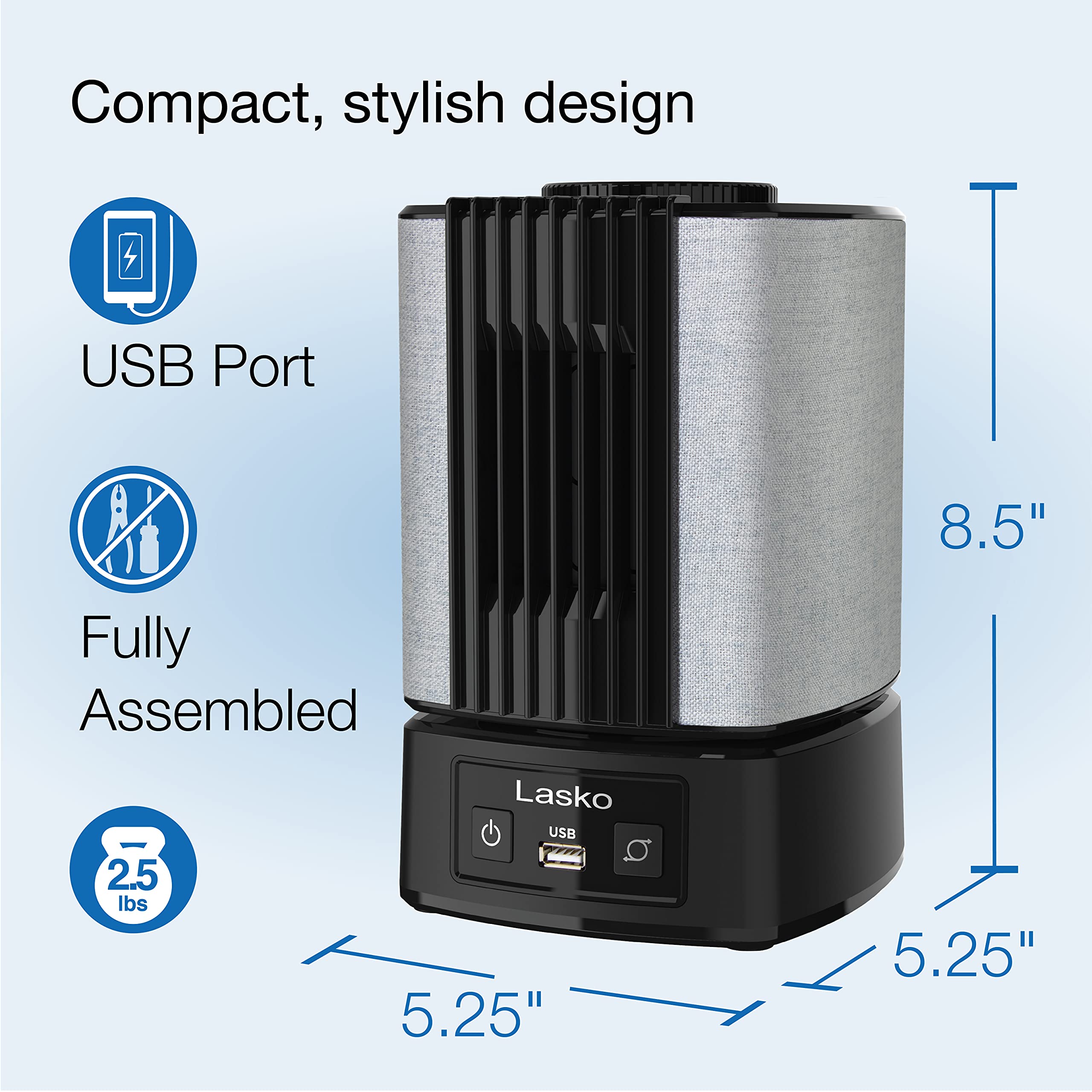 Lasko Slumberbreeze 2 In 1 Small Table Fan And White Noise Machine For Better Sleep In The Bedroom And Focus In The Home Office,