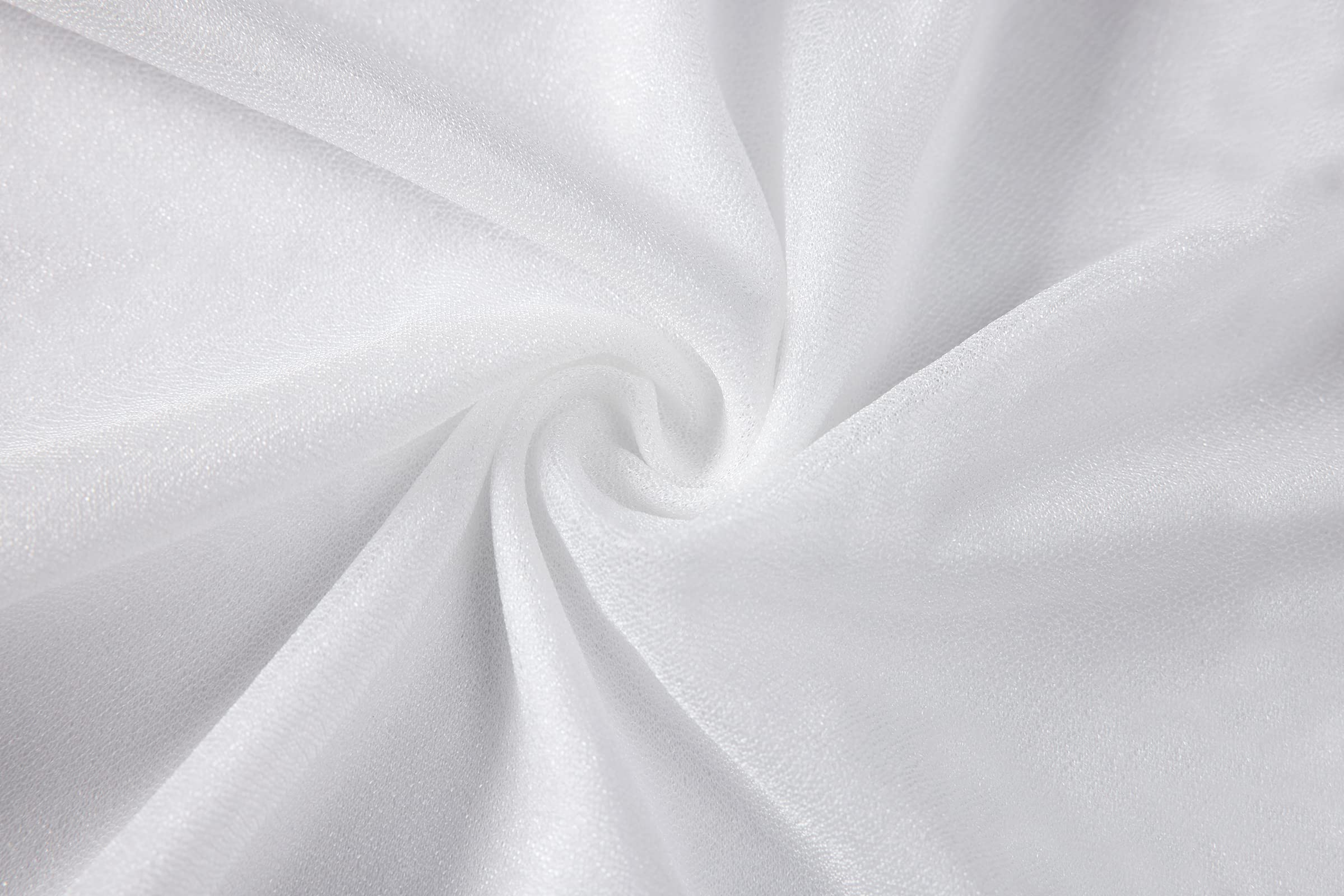 Mohoeey 20Ft White Wedding Arch Draping Fabric,Sheer Backdrop Curtains Draps Decorations For Wedding Ceremony Party Ceiling Home