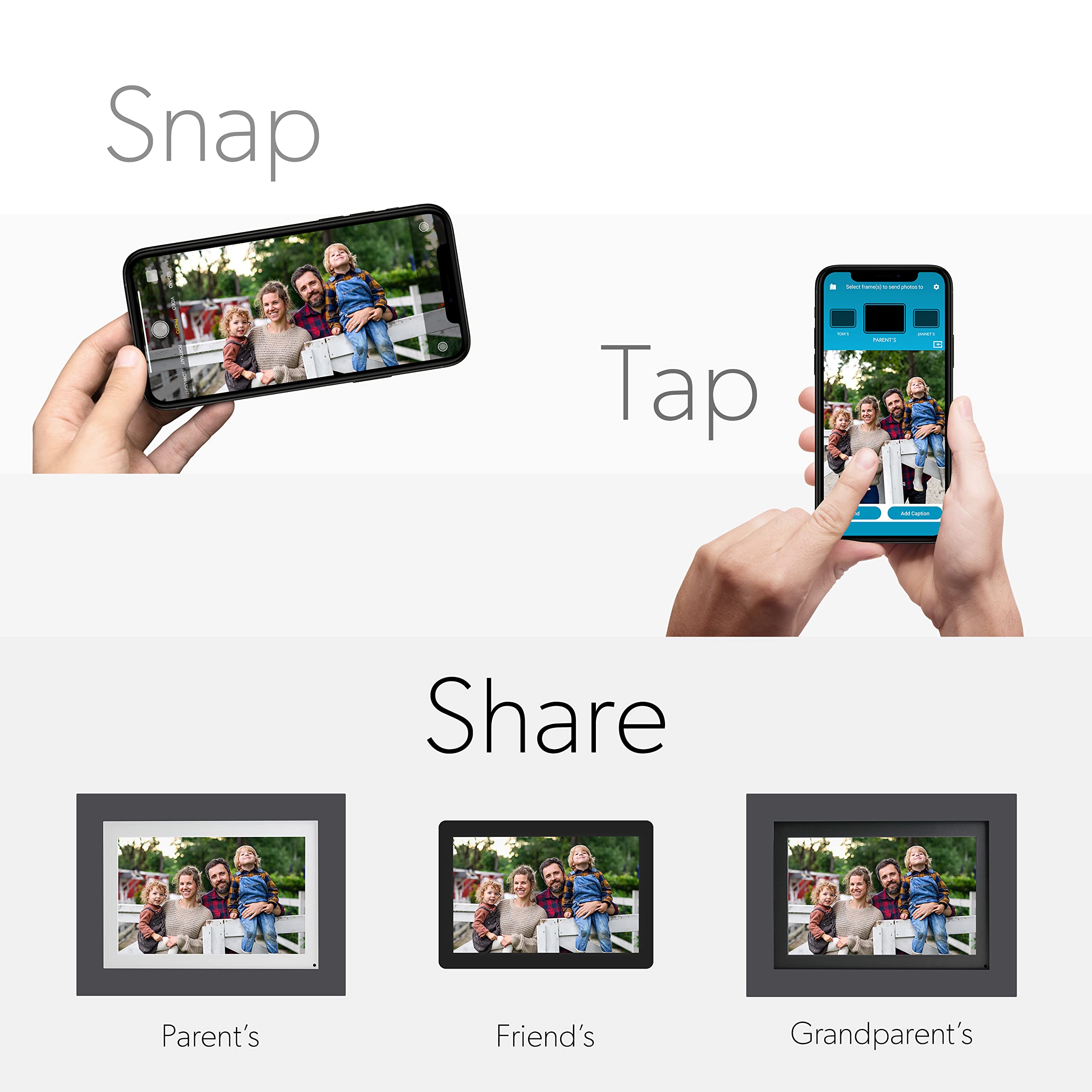 Simply Smart Home Photoshare 8    Wifi Digital Picture Frame, Send Pics From Phone To Frames, 8 Gb, Holds 5,000+ Photos, Hd Touc