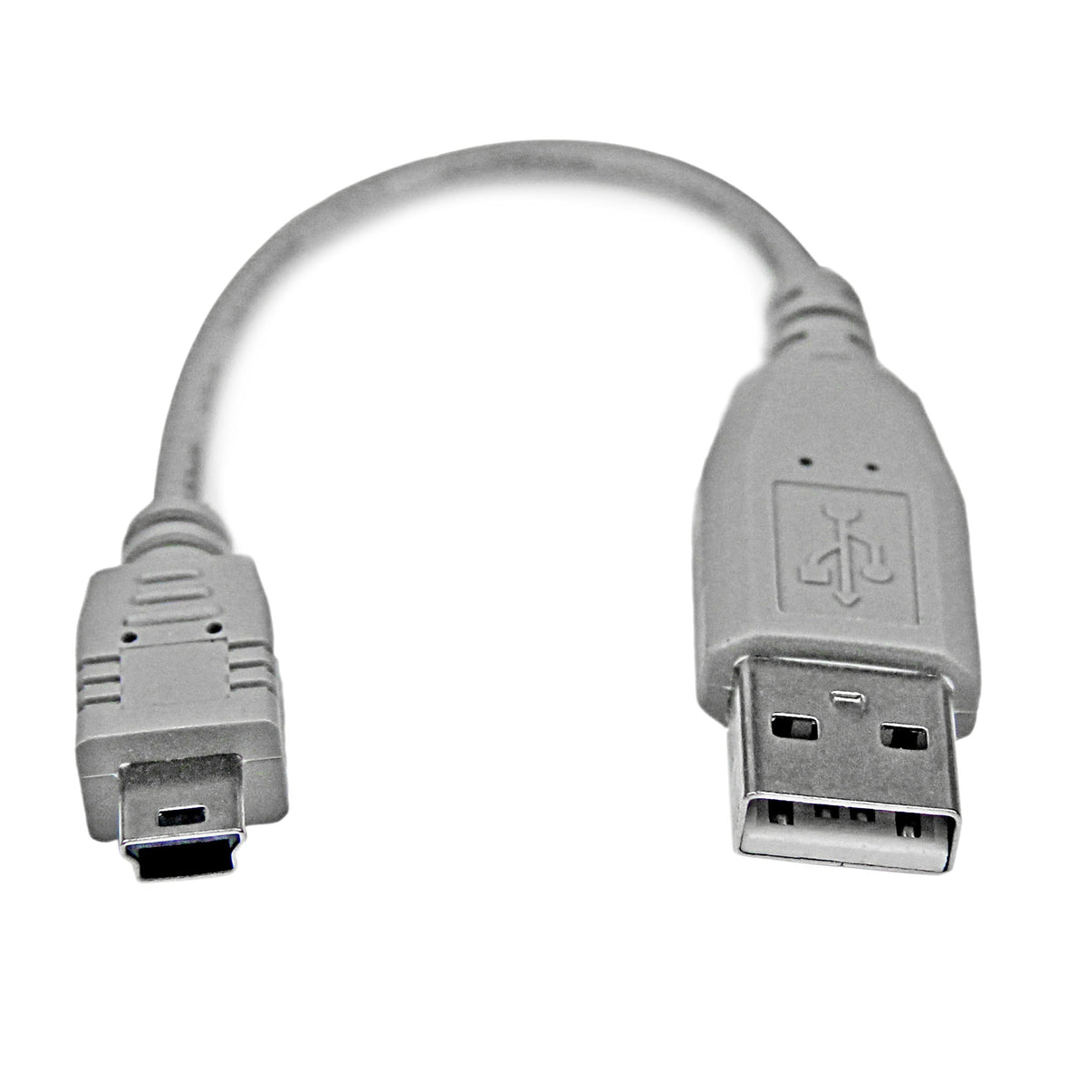 Startech.Com 6 In. Usb To Mini Usb Cable   Usb 2.0 A To Mini B   Gray   Mini Usb Cable (Usb2Habm6In)