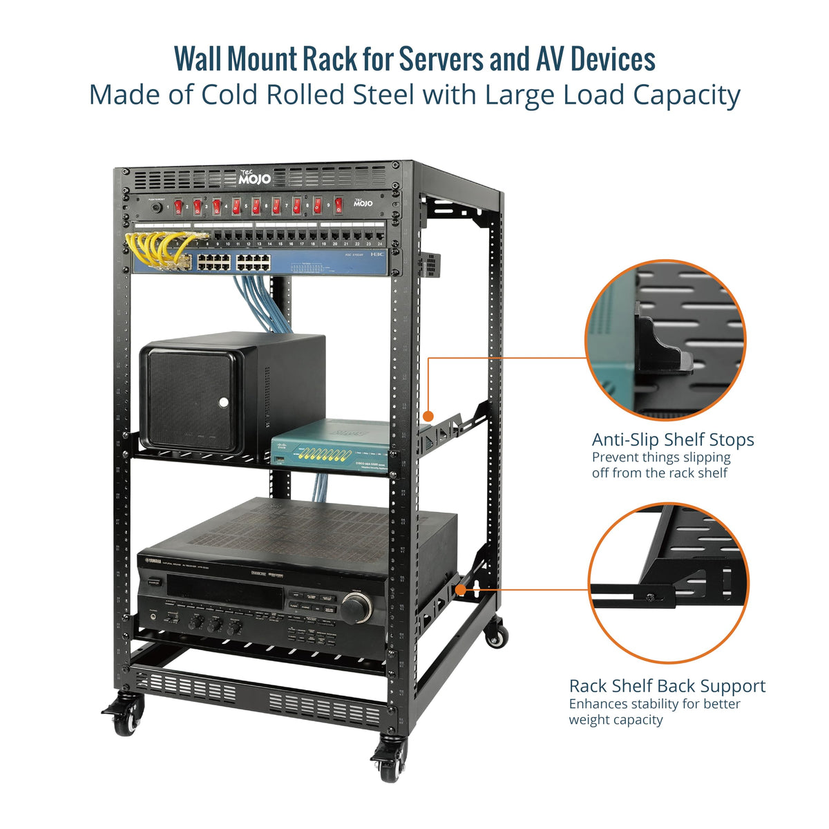 Opentype Server Rack Tecmojo 20U Open Frame Network Rack For Servers&Av Gear, Server Rack 4 ...