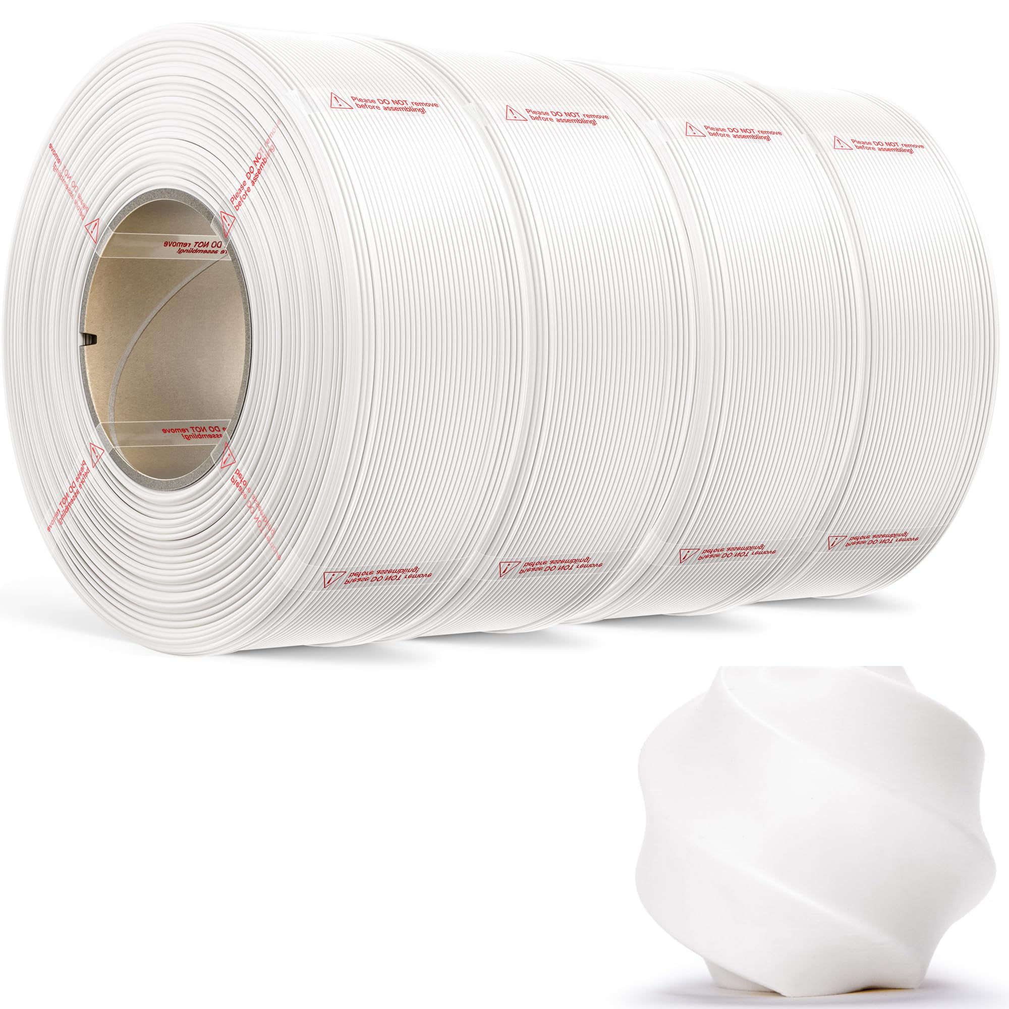 MarsWork PLA Basic, Pre-Dried Refill Filament 4-Pack Bundle (4kg/8.8lbs) for Reusable Spools, 1.75mm Spool-Less Bulk PLA 3D Prin