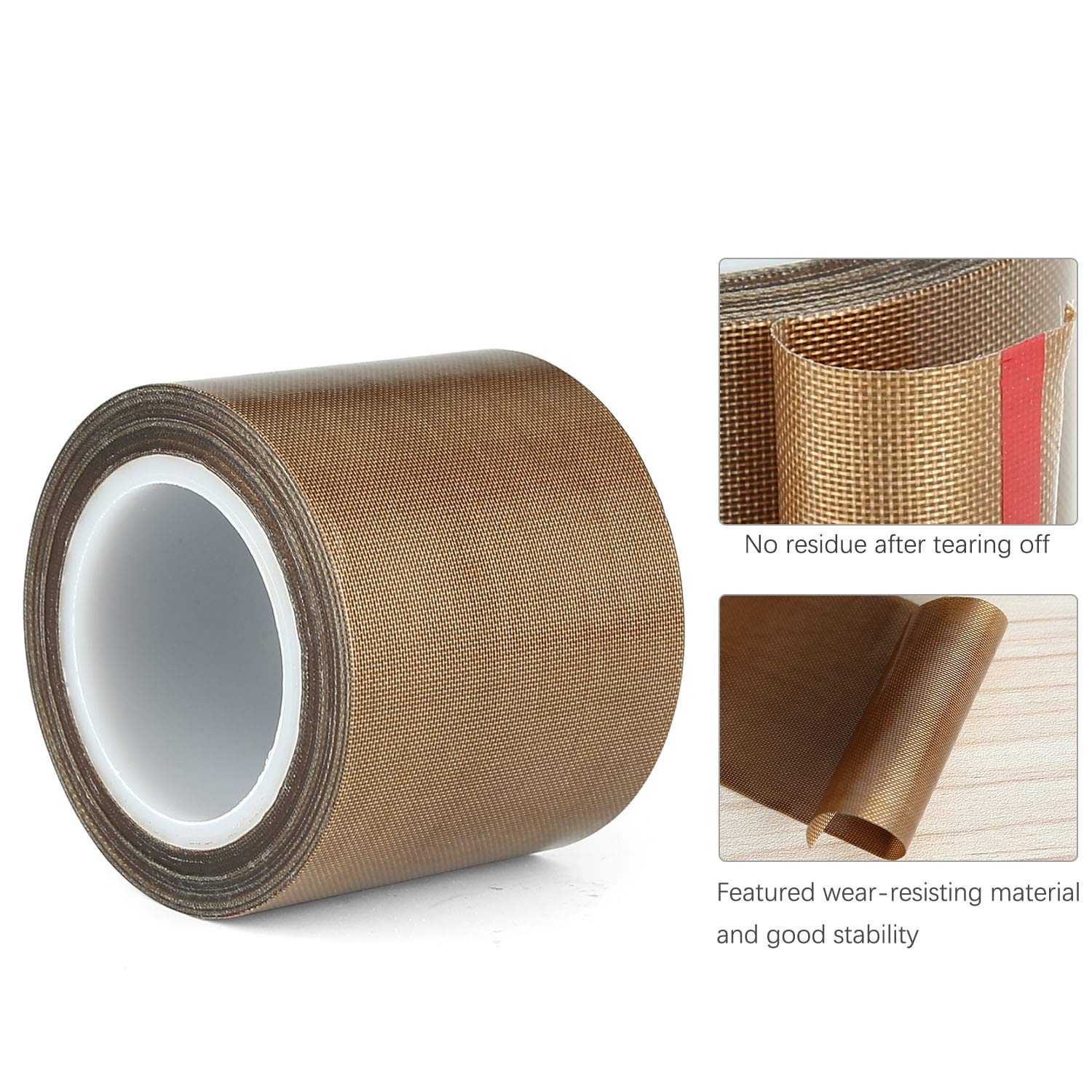 Ivict Teflon Tape/Ptfe Tape For Vacuum Sealer Machine,Hand And Impulse Sealers (1/2 Inch X 33 Feet) Suitable For Foodsaver, Seal