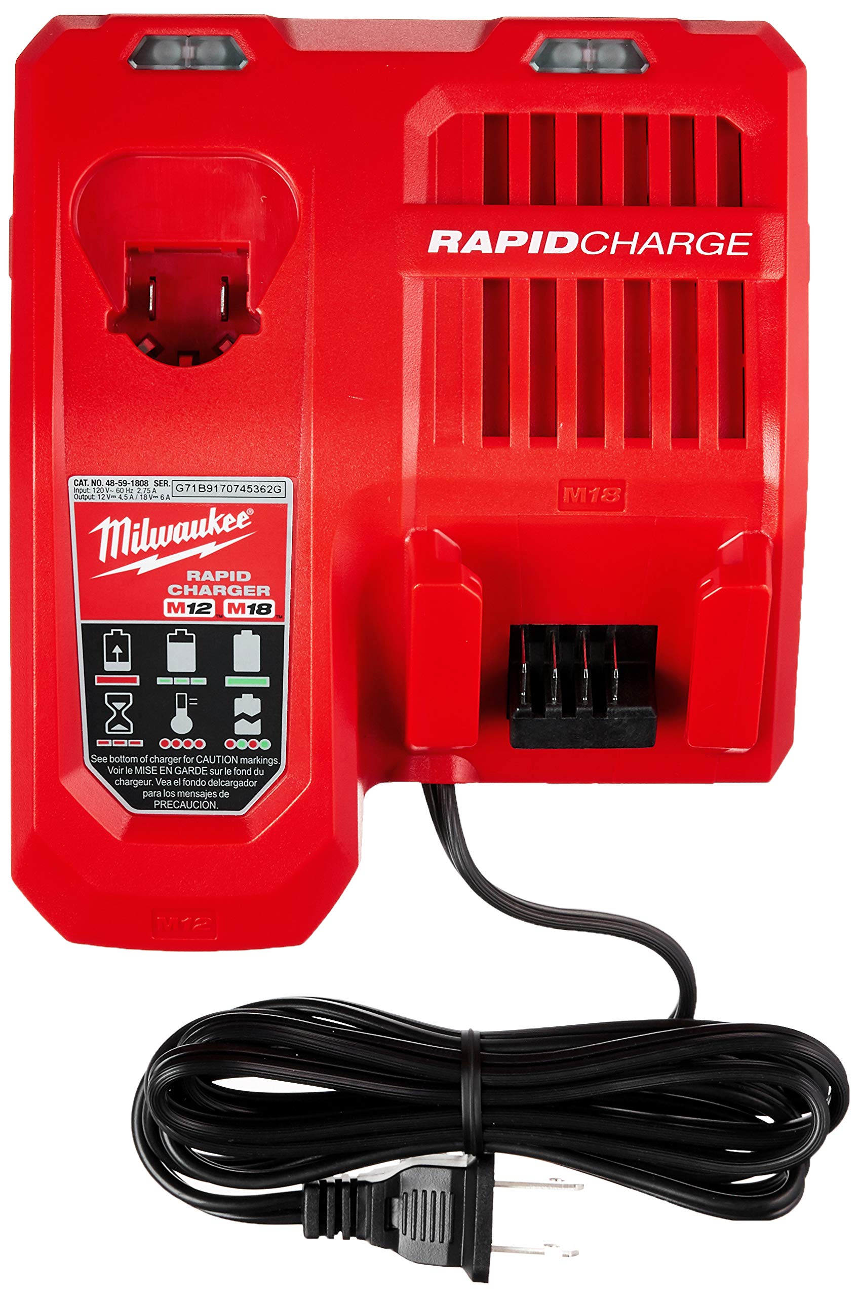 Milwaukee M18 & M12 Rapid Charger